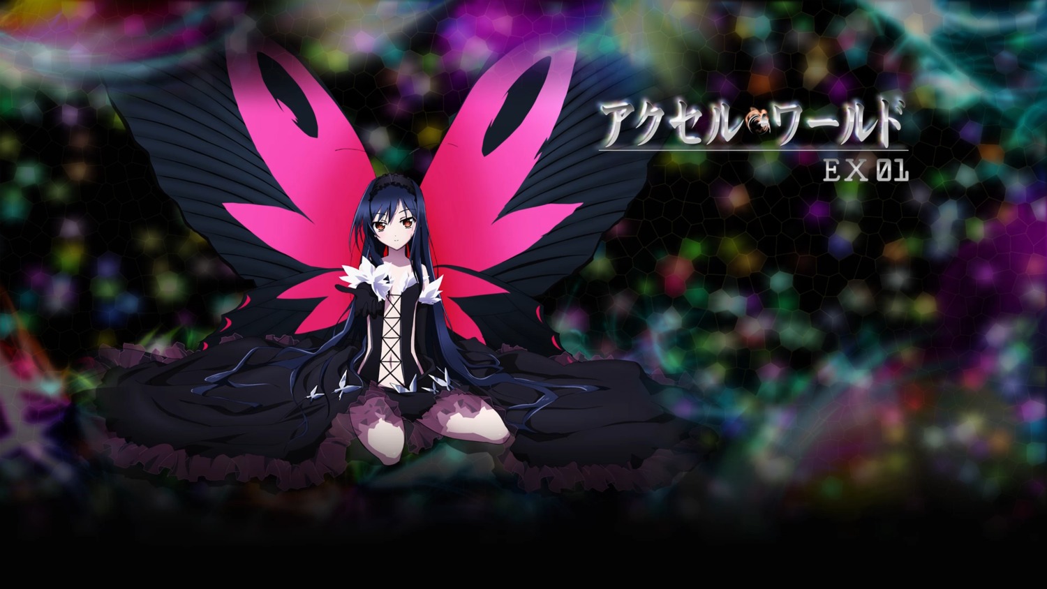accel_world, dress, kuroba_sayuki, no_bra, wallpaper, wings