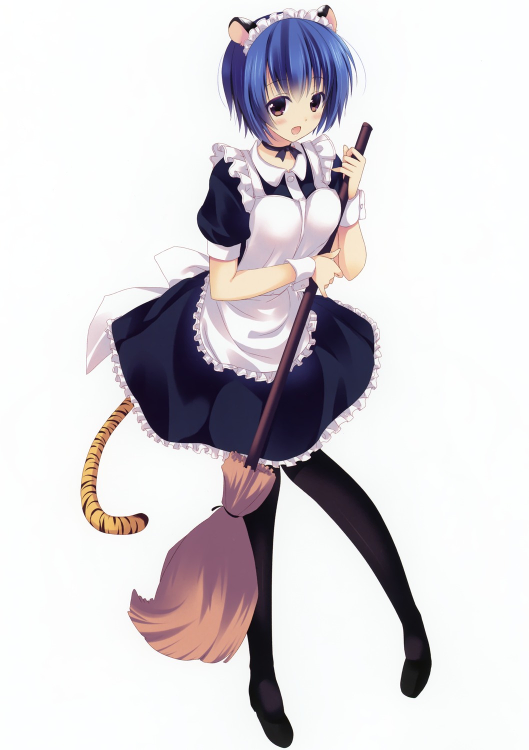 animal_ears, heels, maid, mitsu_king, pantyhose, tail, toranoana