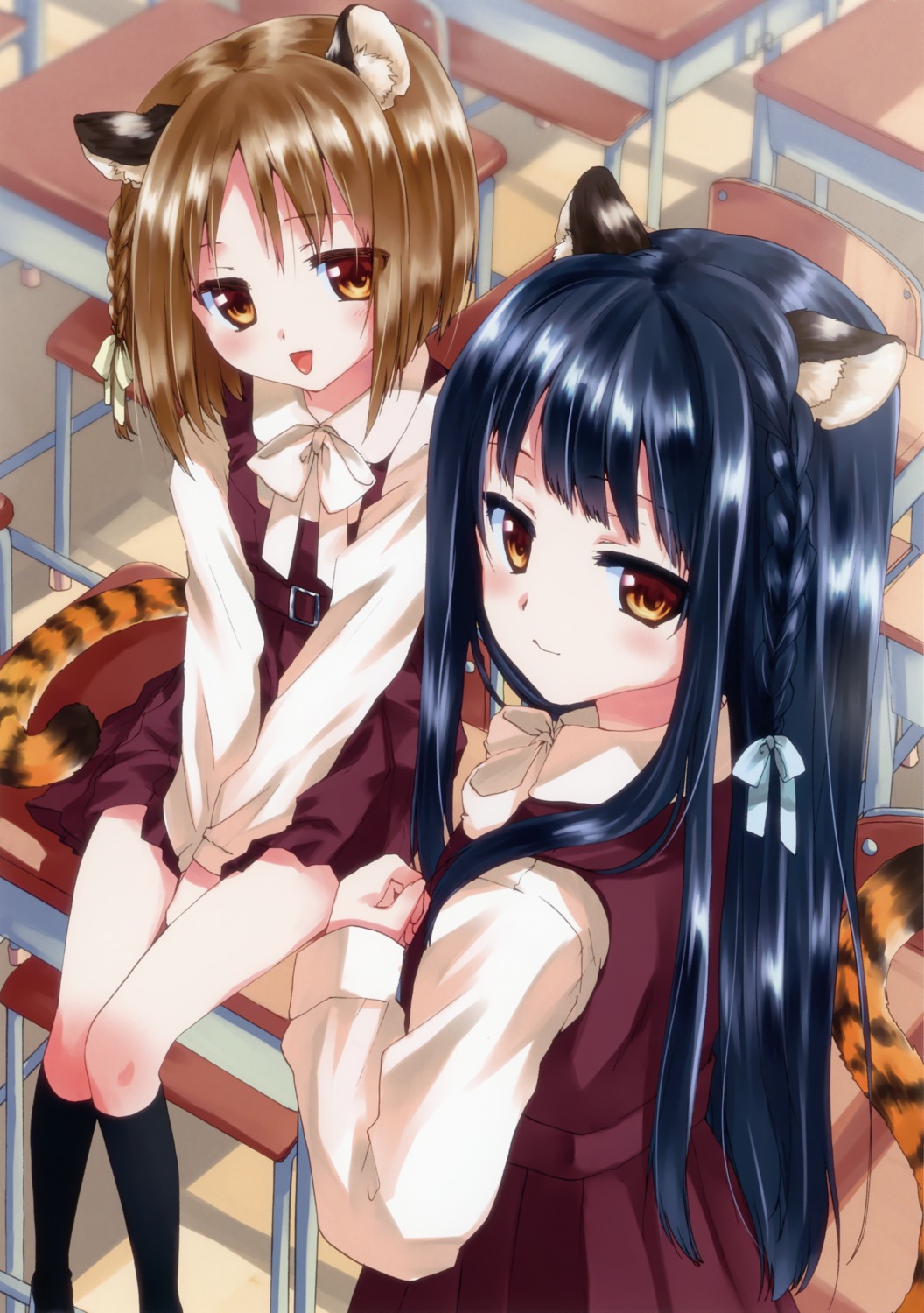 animal_ears, kuroi_mimei, seifuku, tail, toranoana