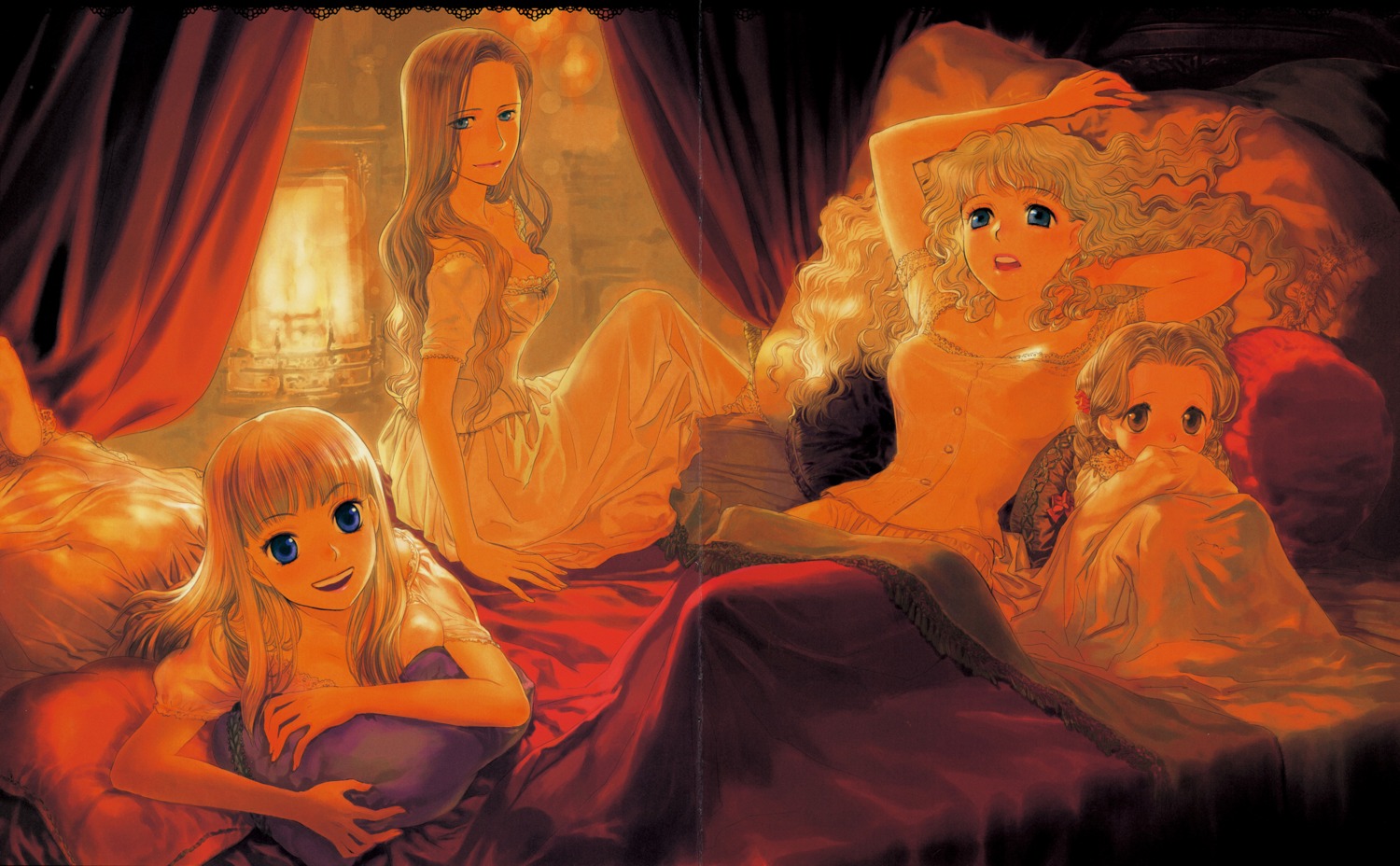 cleavage, crease, dress, fixme, funato_akari, himawari_lamp, no_bra