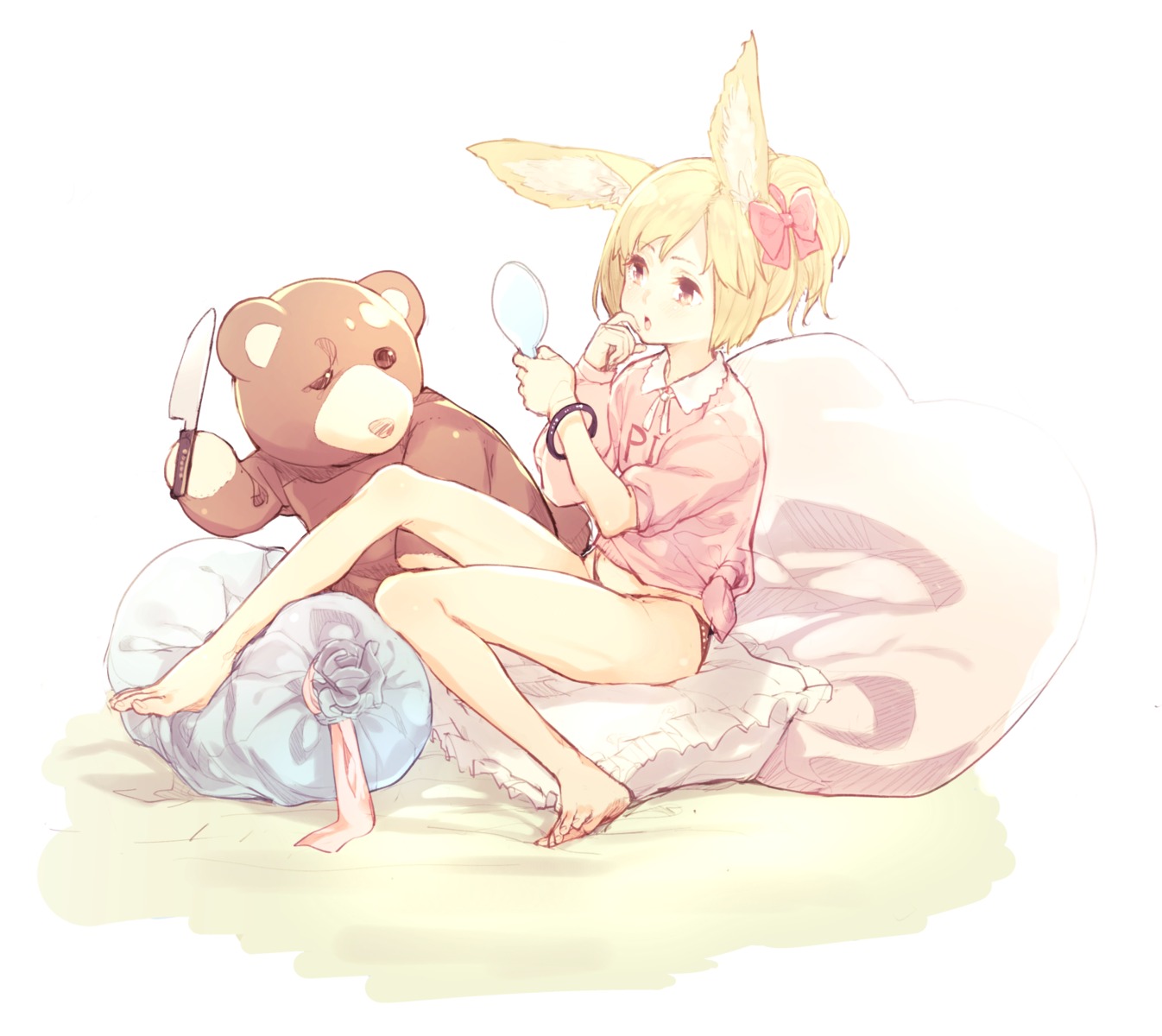 animal_ears, feet, pantsu, subachi