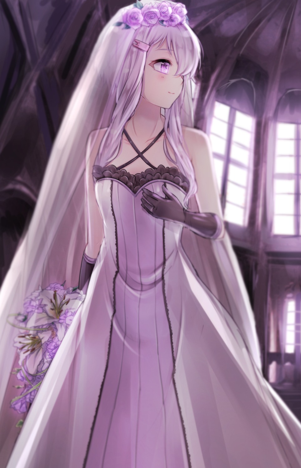 aishan_(aaaishan), dress, vocaloid, wedding_dress, yuzuki_yukari