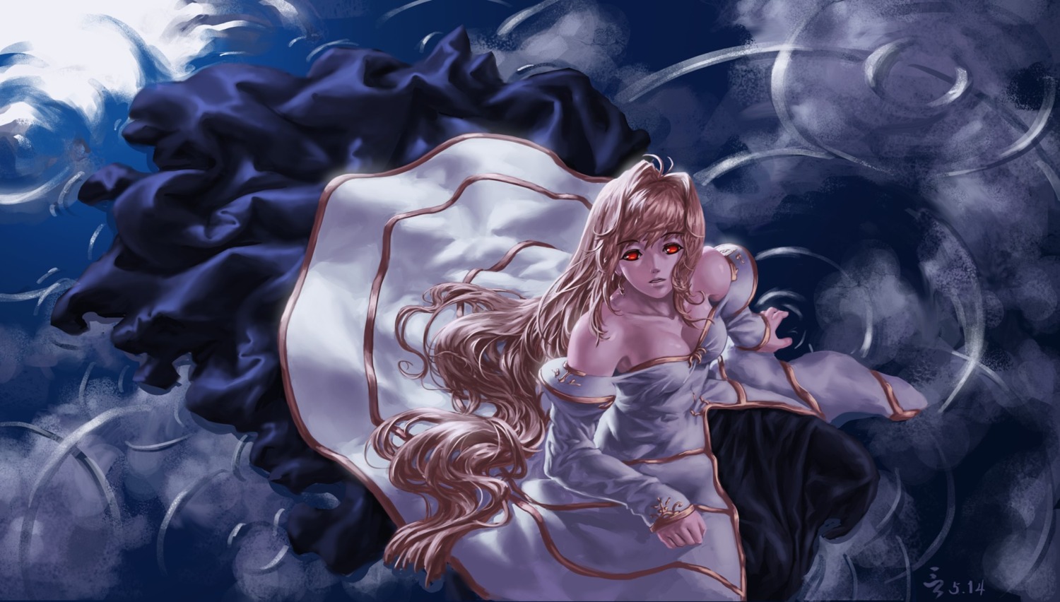 archetype_earth, arcueid_brunestud, cleavage, dress, feitie, tsukihime