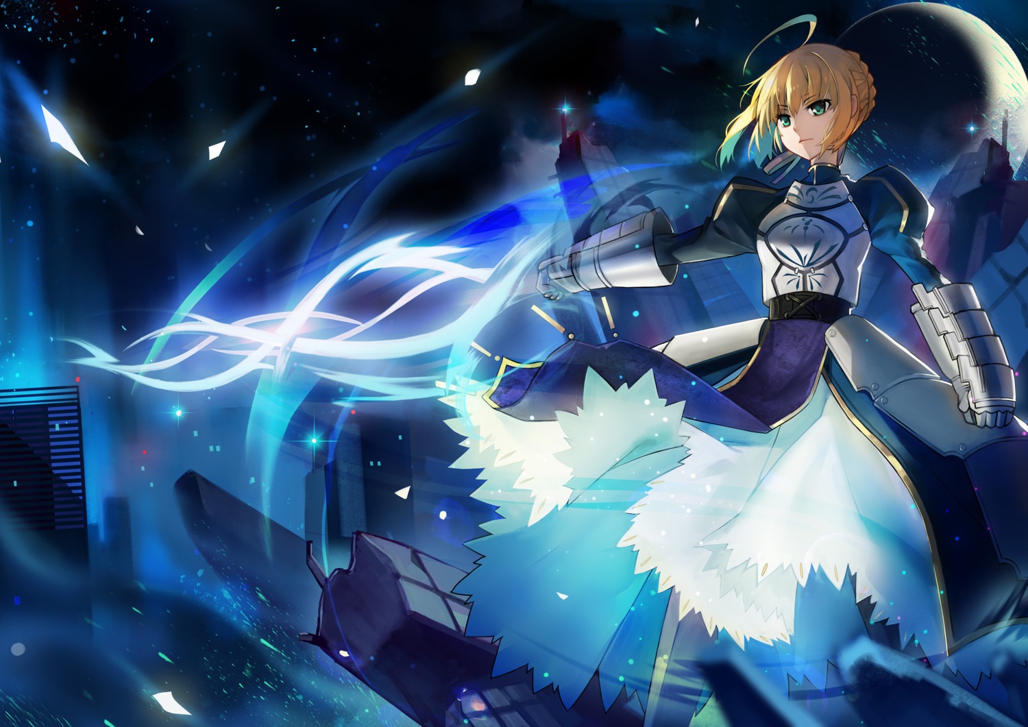 armor, artoria_pendragon_(fate), dress, fate/stay_night, tsubasa19900920