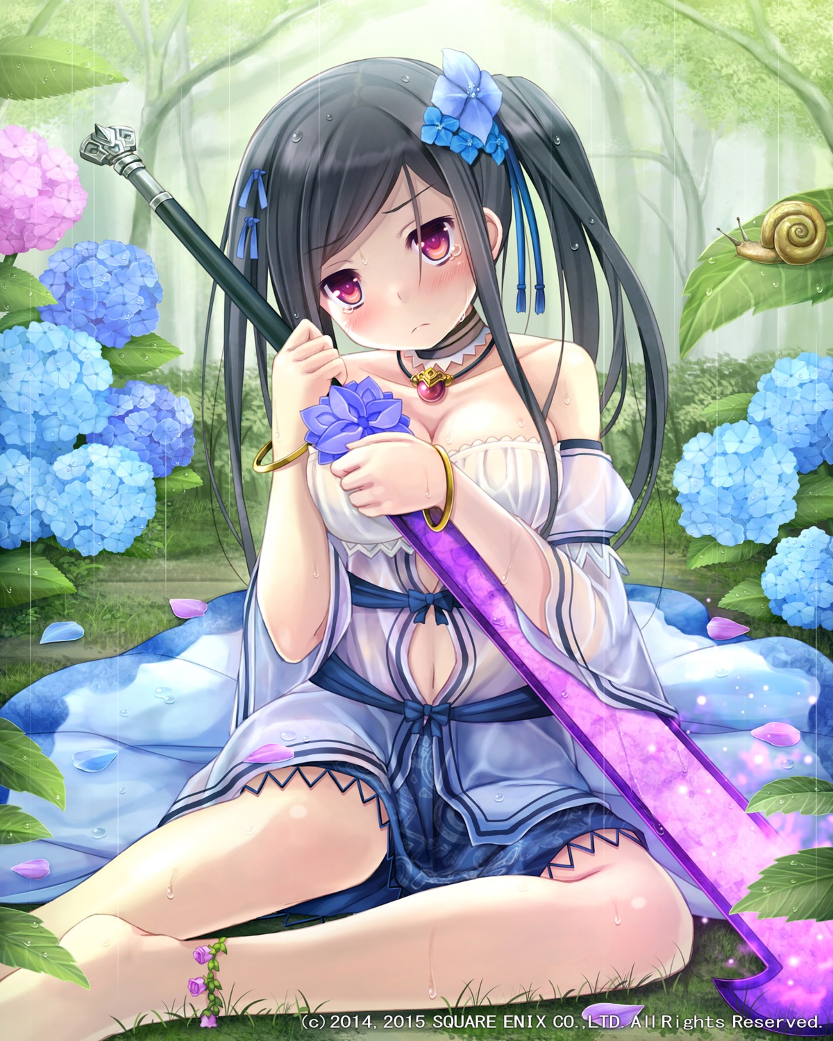 cleavage, lost_crusade, namaru_(summer_dandy), see_through, sword, wet_clothes