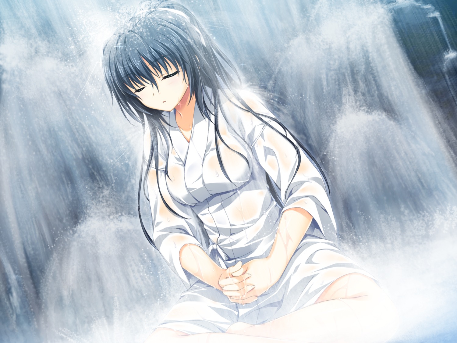 alpha, game_cg, japanese_clothes, kourin_no_machi_lavender_no_shoujo, sakuragi_hikaru, see_through, wet, wet_clothes