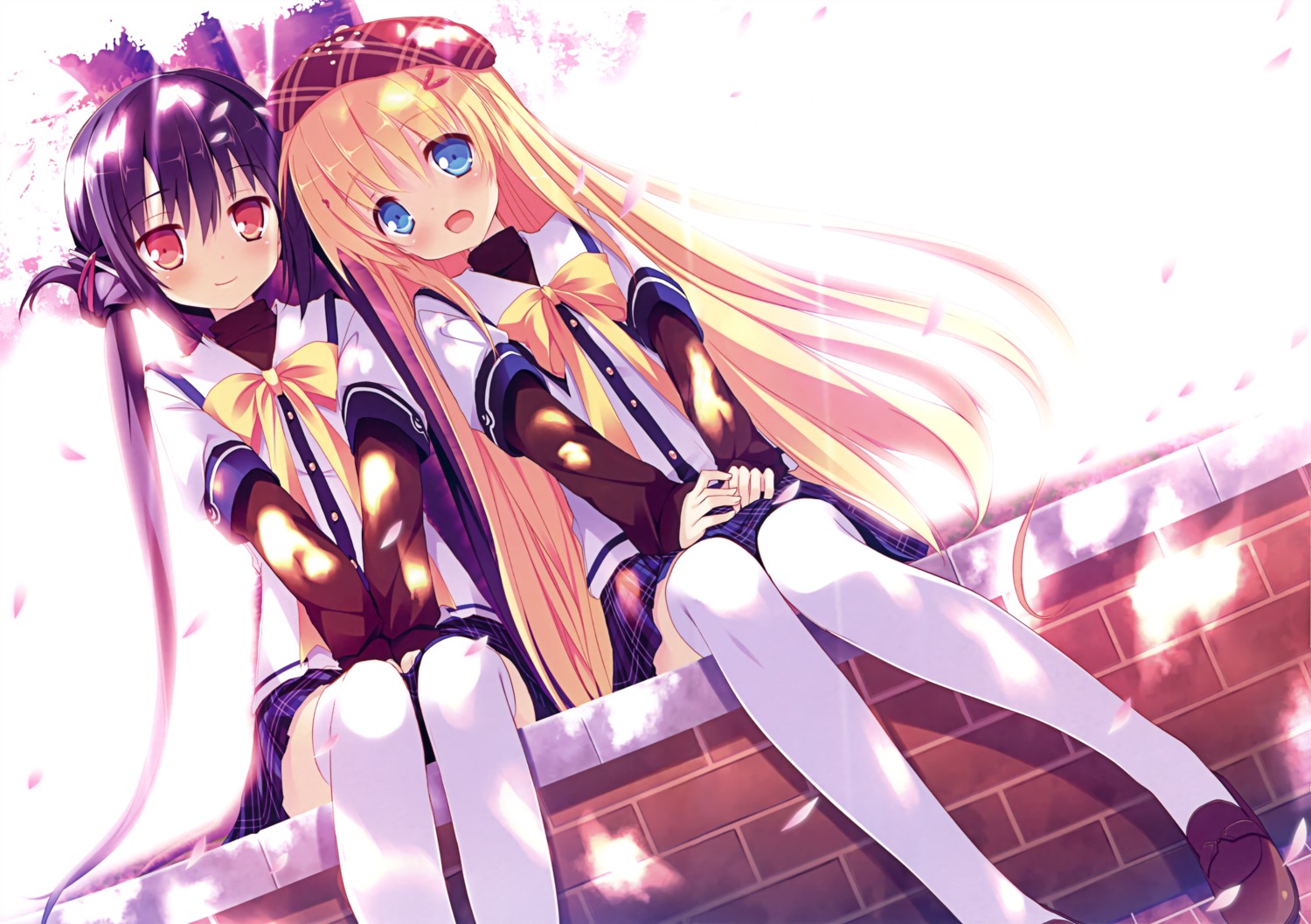 alcot, clover_day's, nimura_yuuji, seifuku, takakura_anri, takakura_anzu, thighhighs