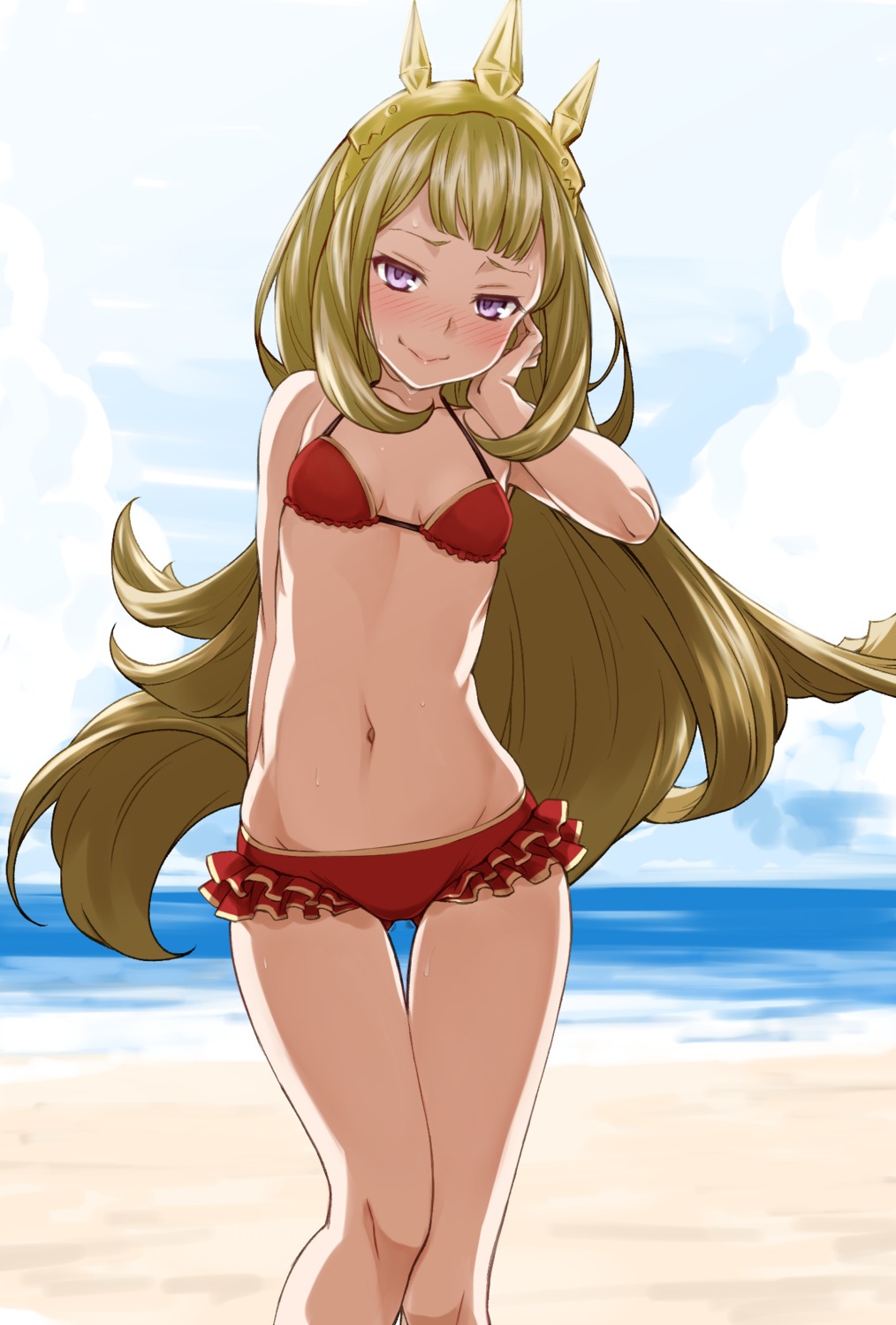 bikini, cagliostro_(granblue_fantasy), cleavage, granblue_fantasy, hatanaka, swimsuits