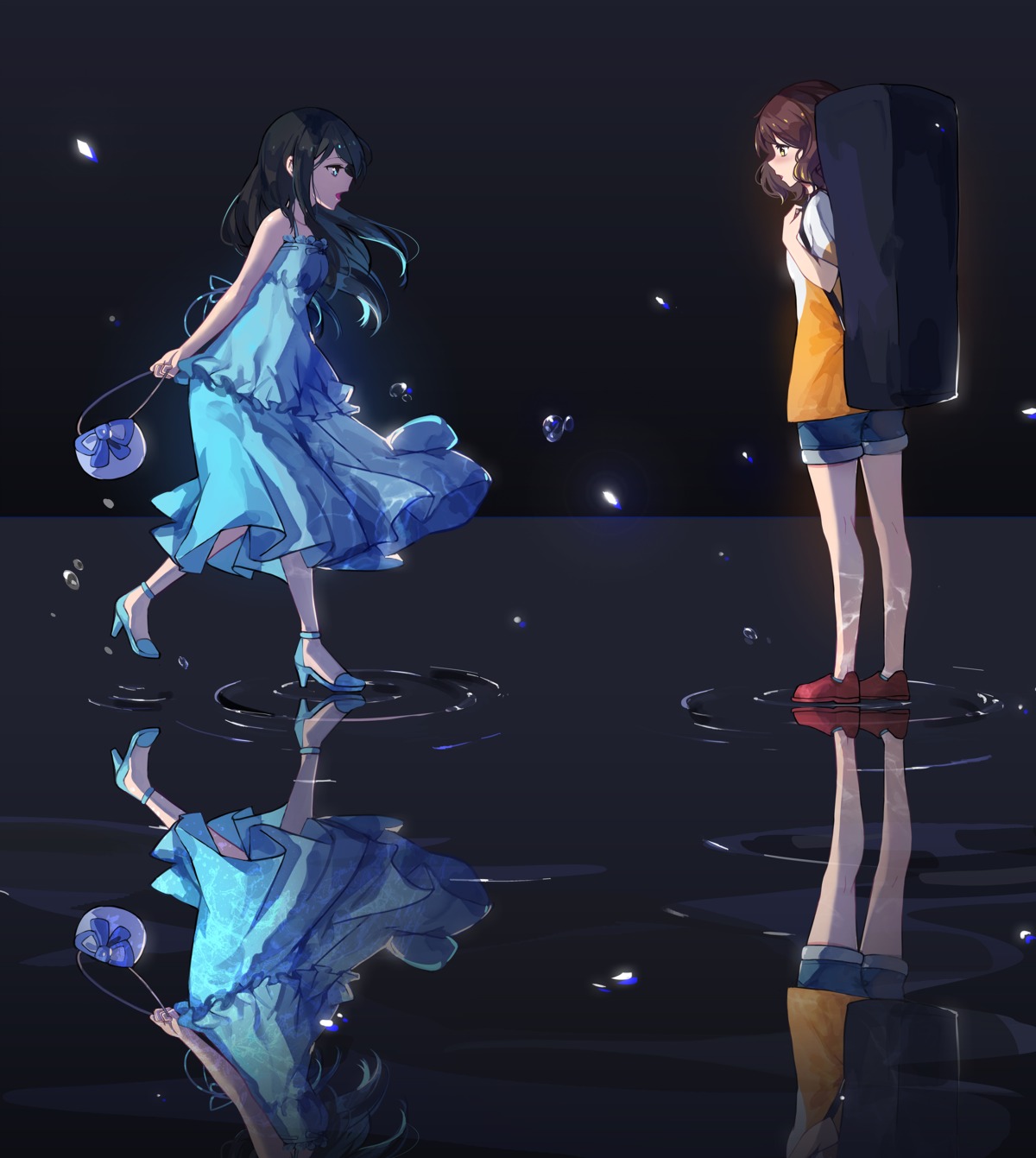 dress, heels, hibike!_euphonium, kousaka_reina, oumae_kumiko, tsubasa19900920