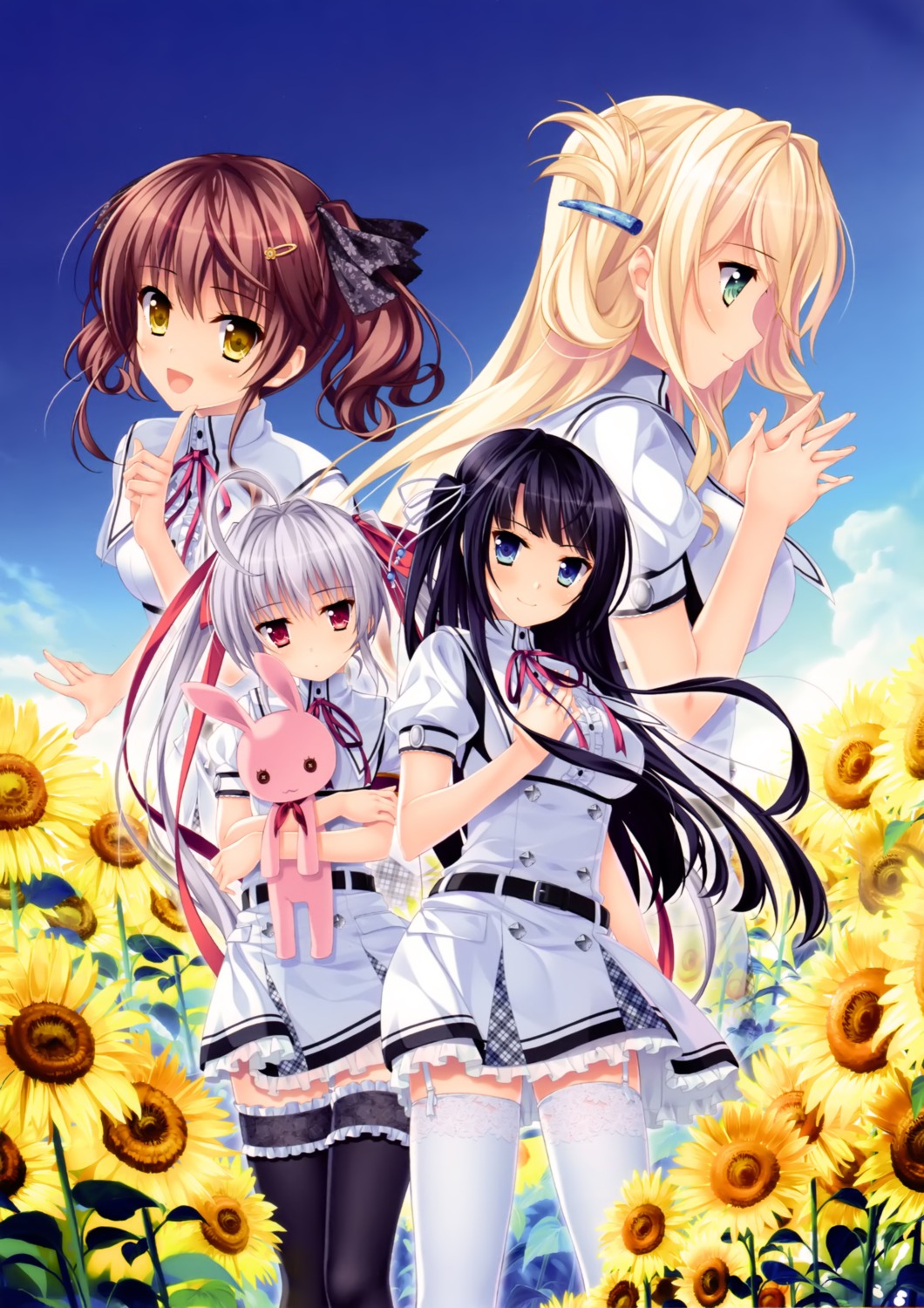 manaduru_misaki, maniwa_shouko, moonstone, natsu_no_iro_no_nostalgia, orikuchi_miu, seifuku, shinjouji_ayane, stockings