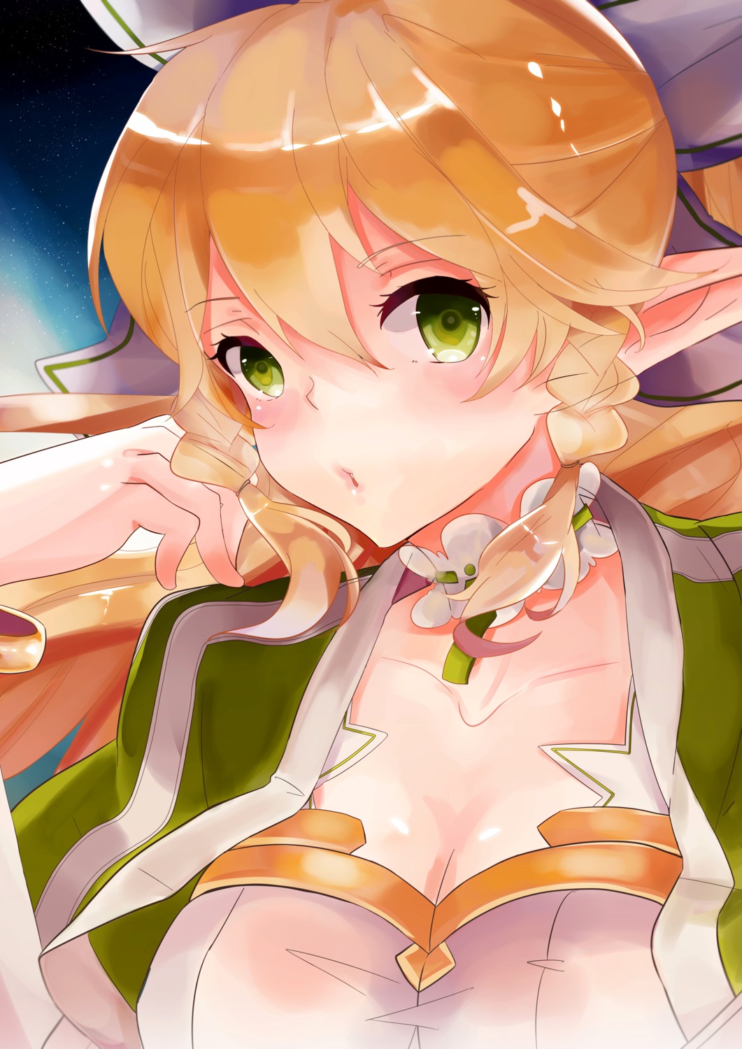 alfheim_online, cleavage, elf, kagura_kurosaki, leafa, pointy_ears, sword_art_online