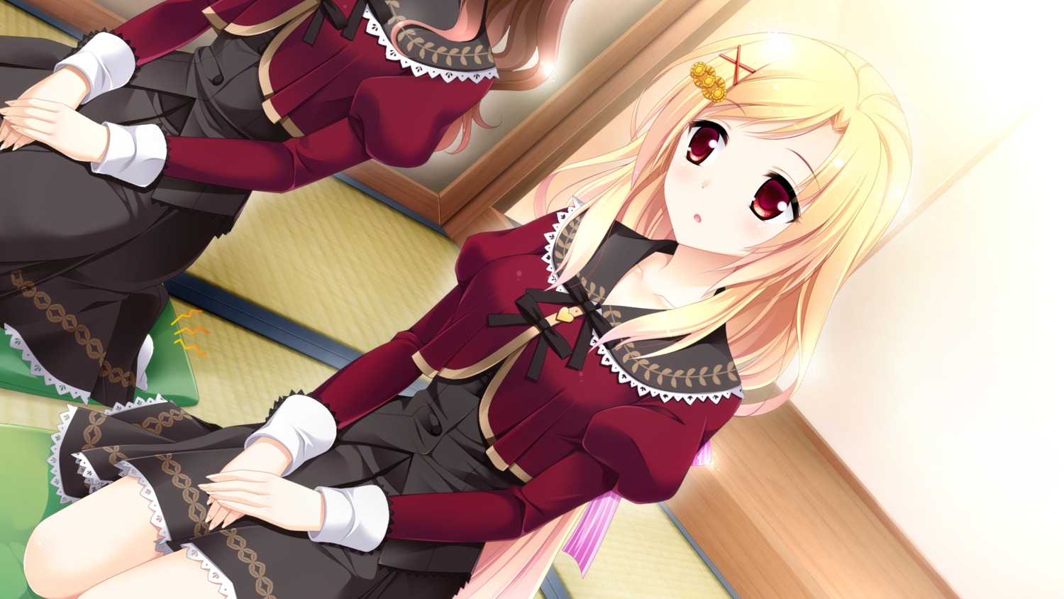 ensemble_(company), game_cg, kadowaki_sakura, mahara_aoi, nemaki, sakura_mau_otome_no_rondo, seifuku, trap