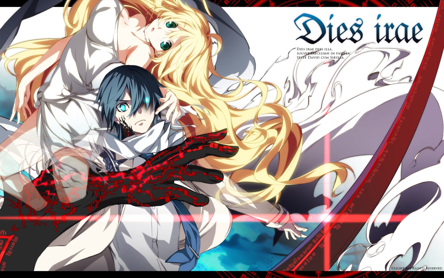 ass, cleavage, dies_irae, dress, fujii_ren, g_yuusuke, light, marie_(dies_irae), wallpaper