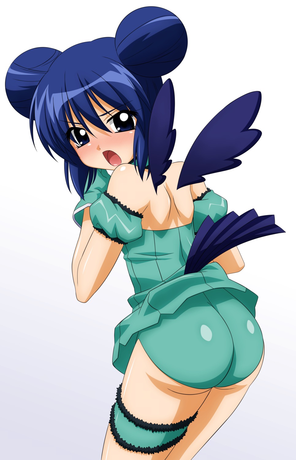 aizawa_mint, ass, garter, tail, tokyo_mew_mew, wave_ride, wings
