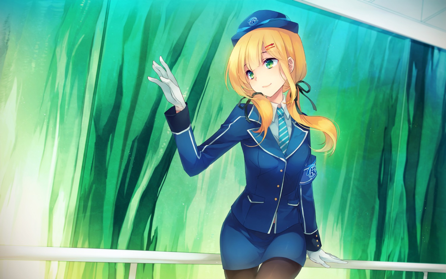 emilia_(k.r.t.girls), k.r.t.girls, pantyhose, shinia, uniform