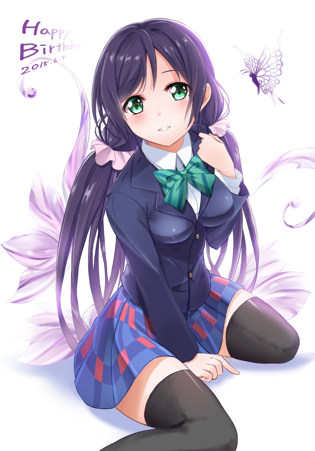 karumayu, love_live!, love_live!_(series), seifuku, thighhighs, toujou_nozomi