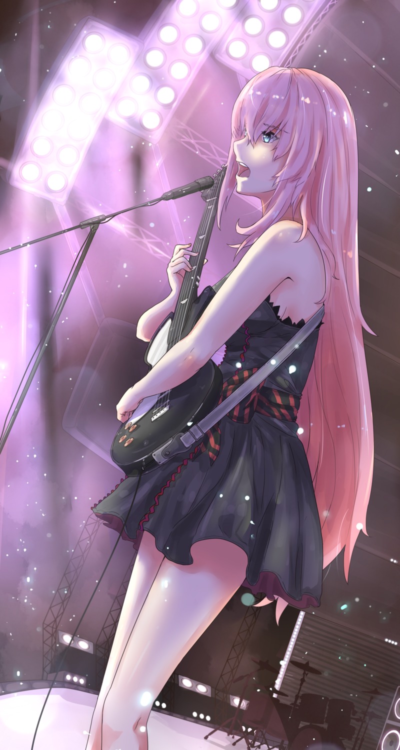 dress, guitar, megurine_luka, summer_dress, suppakarn_prakobkij_(soompook2122), vocaloid