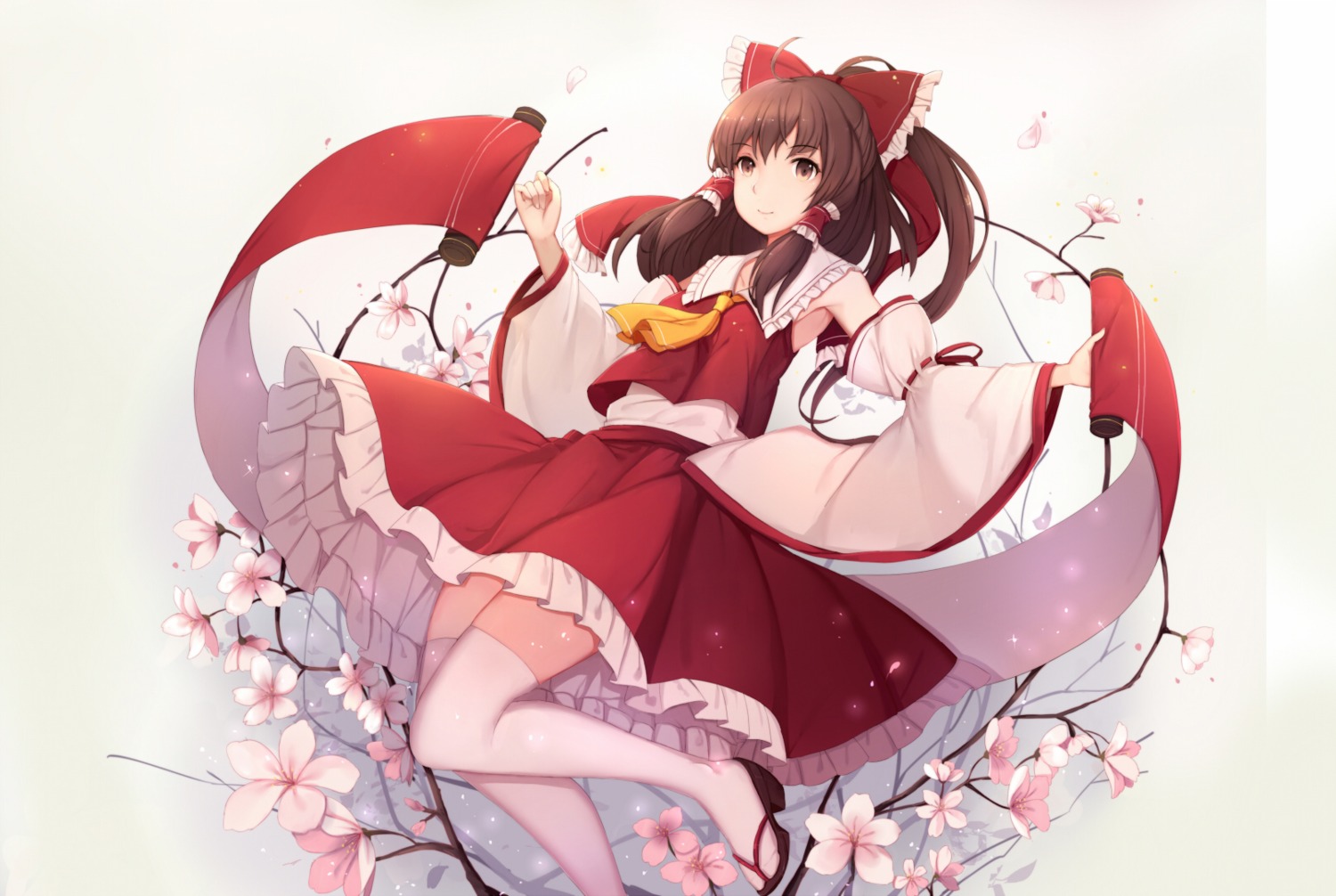 hakurei_reimu, thighhighs, touhou, yingji_(zszero)