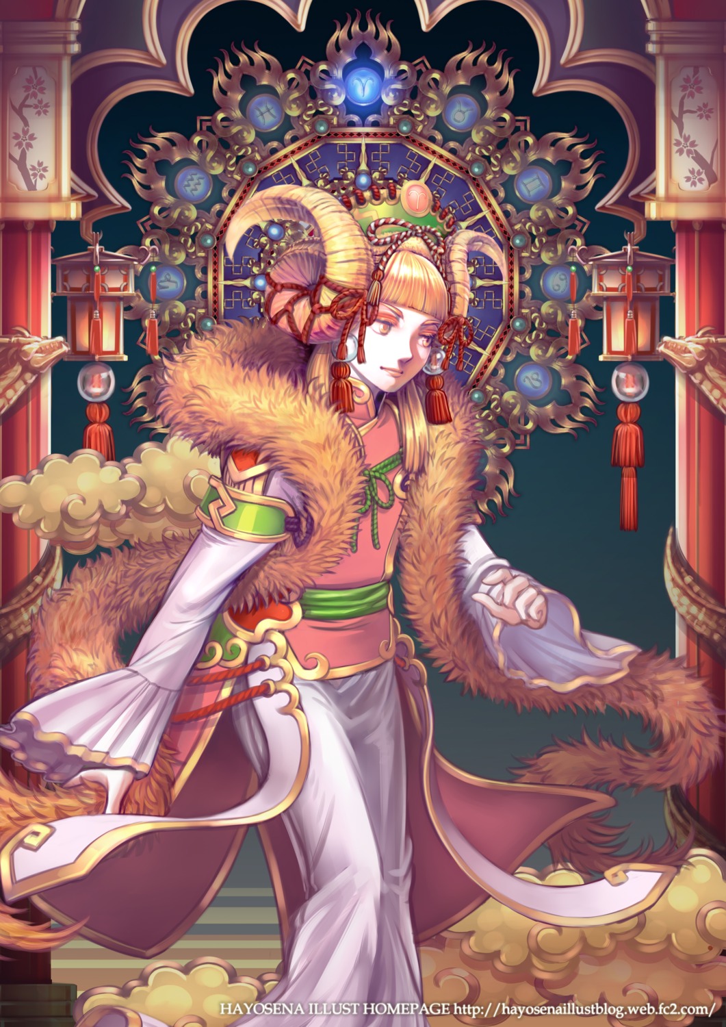 asian_clothes, hayosena, horns