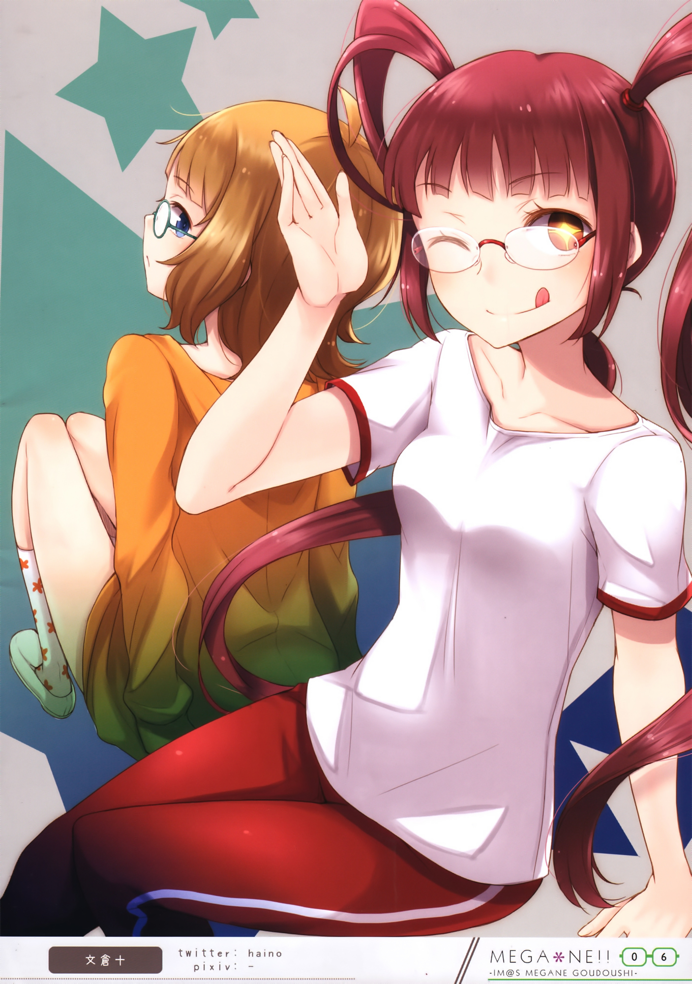 ayakura_juu, gym_uniform, matsuda_arisa, megane, suou_momoko, the_idolm@ster, the_idolm@ster_million_live!