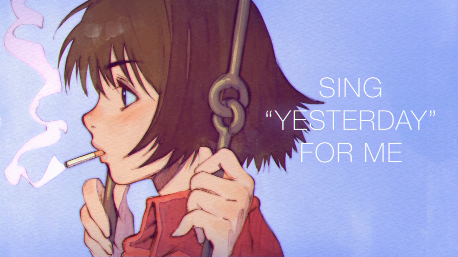 ilya_kuvshinov, nonaka_haru, smoking, wallpaper, yesterday_wo_utatte