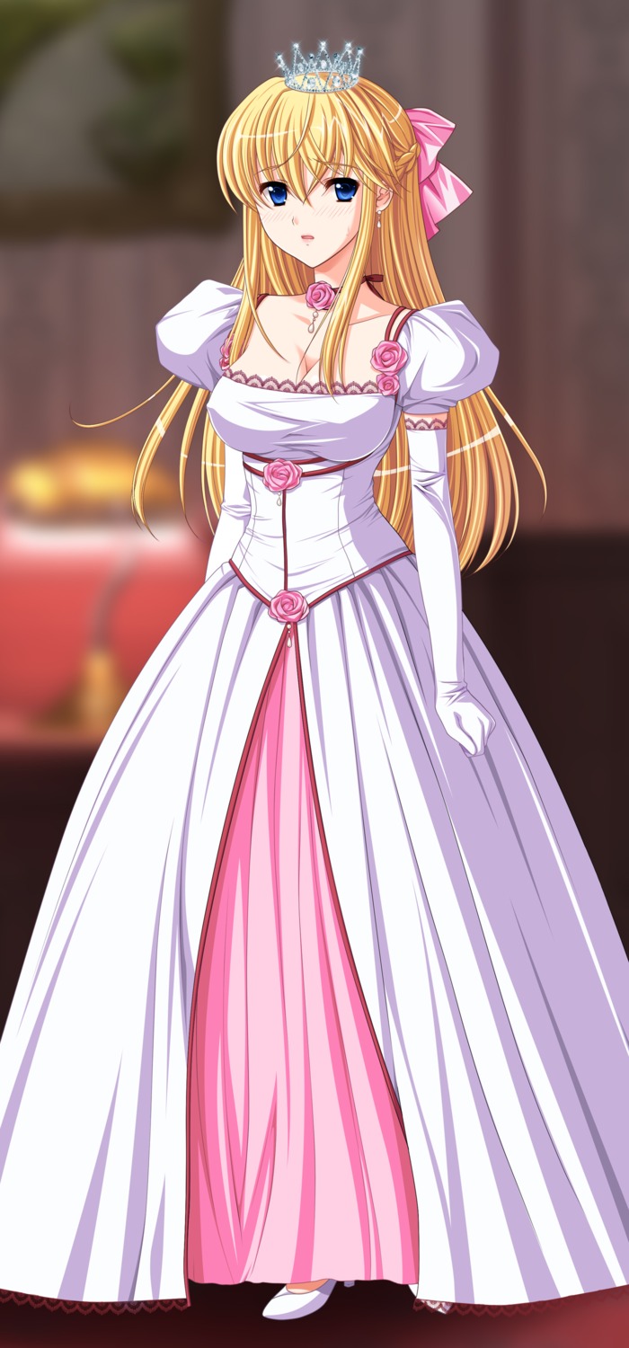 catwalk, cleavage, dress, heels, jyouki_letitia_~koyoi_oujo_wa_haru_wo_uru~, koizumi_amane, shouki_reticia