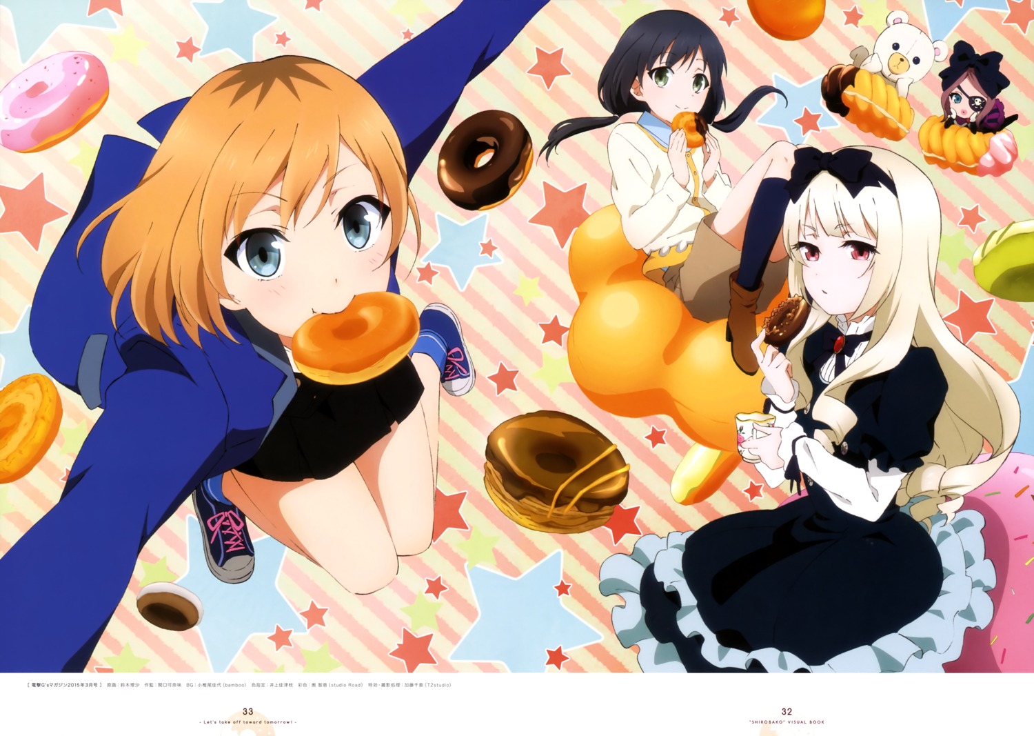 dress, eyepatch, miyamori_aoi, ogasawara_rinko, shirobako, suzuki_risa, yasuhara_ema