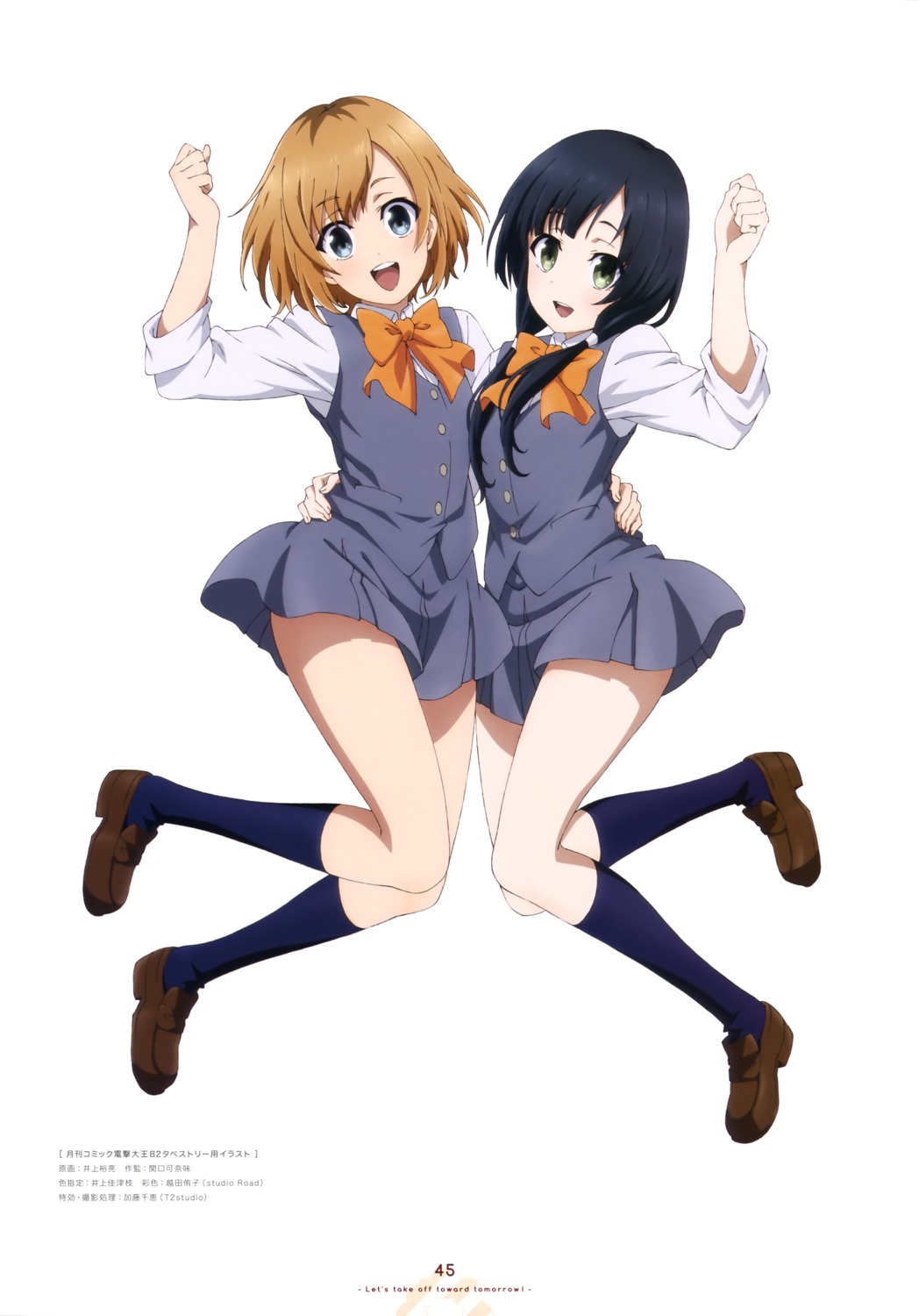 inoue_hiroaki, miyamori_aoi, seifuku, shirobako, yasuhara_ema