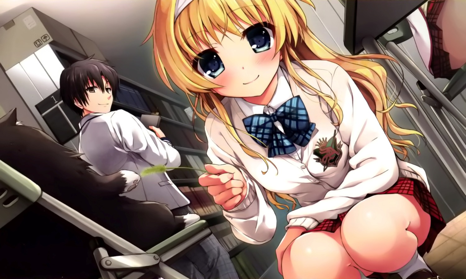 ayuya, daitoshokan_no_hitsujikai, kakei_kiyoutarou, neko, seifuku, suzuki_kana