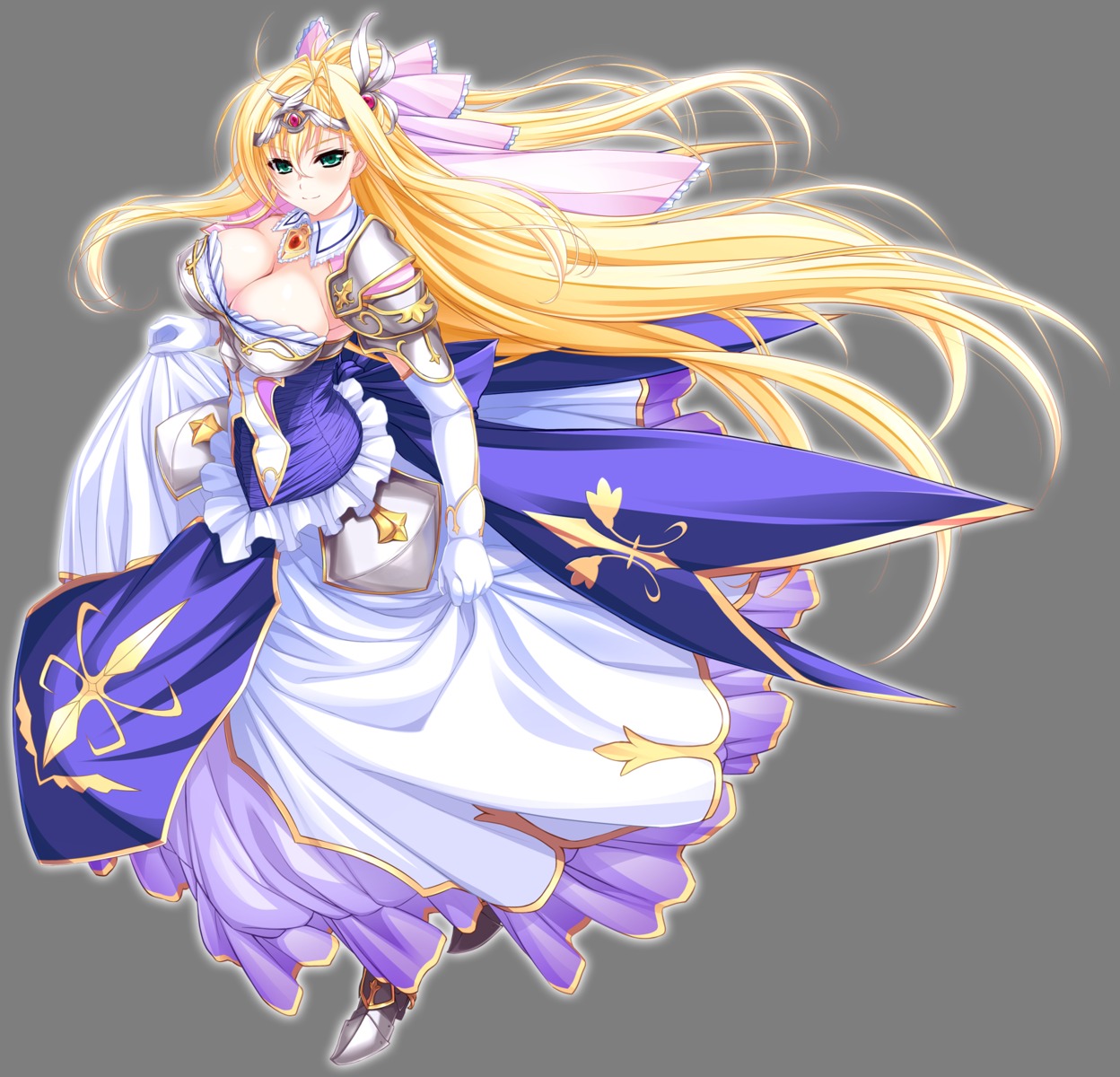 armor, cleavage, clip_craft, dress, heels, skirt_lift, transparent_png, unionism_quartet, yurifina_sol_eleanord