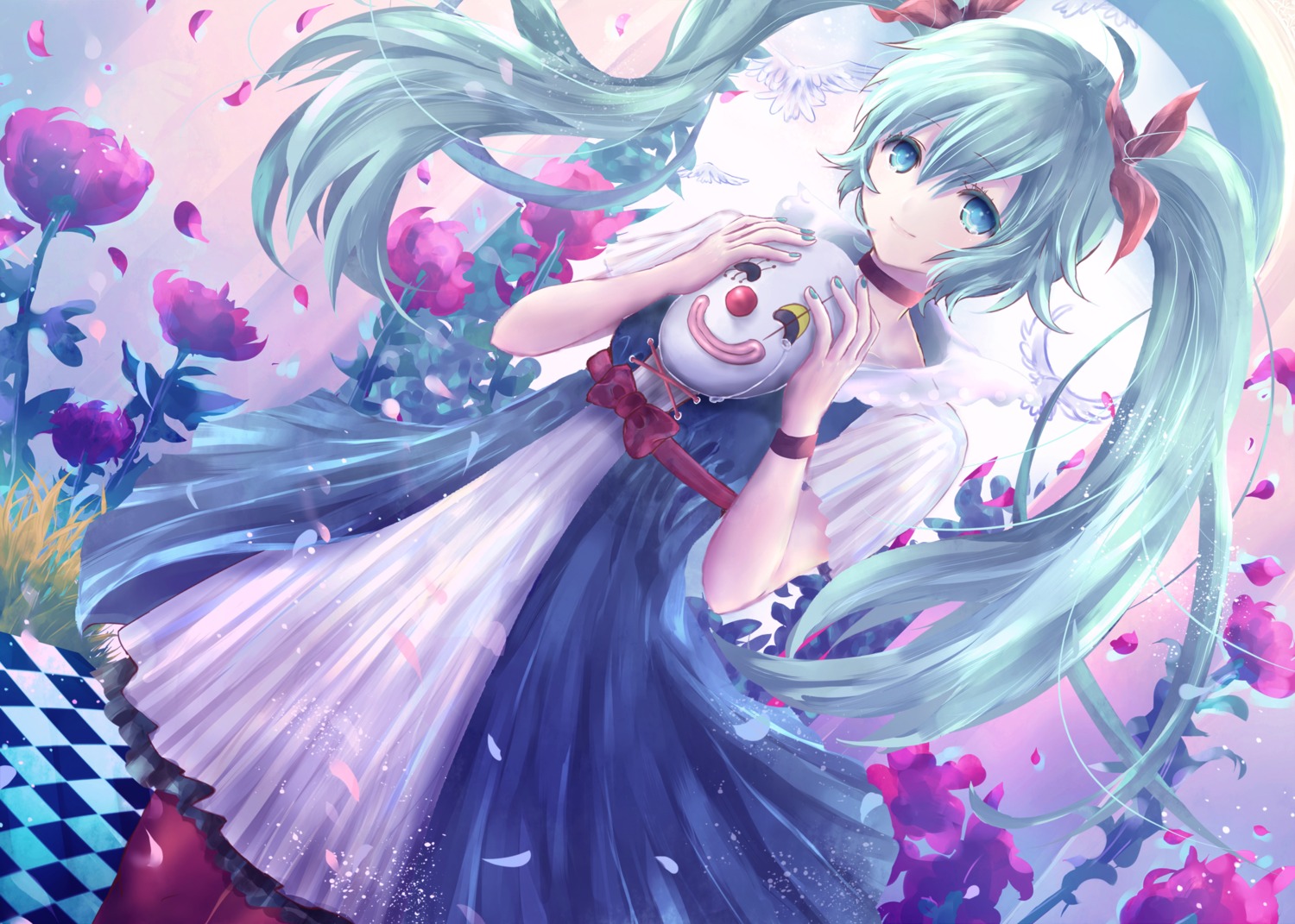 alicetype, dress, hatsune_miku, pantyhose, vocaloid