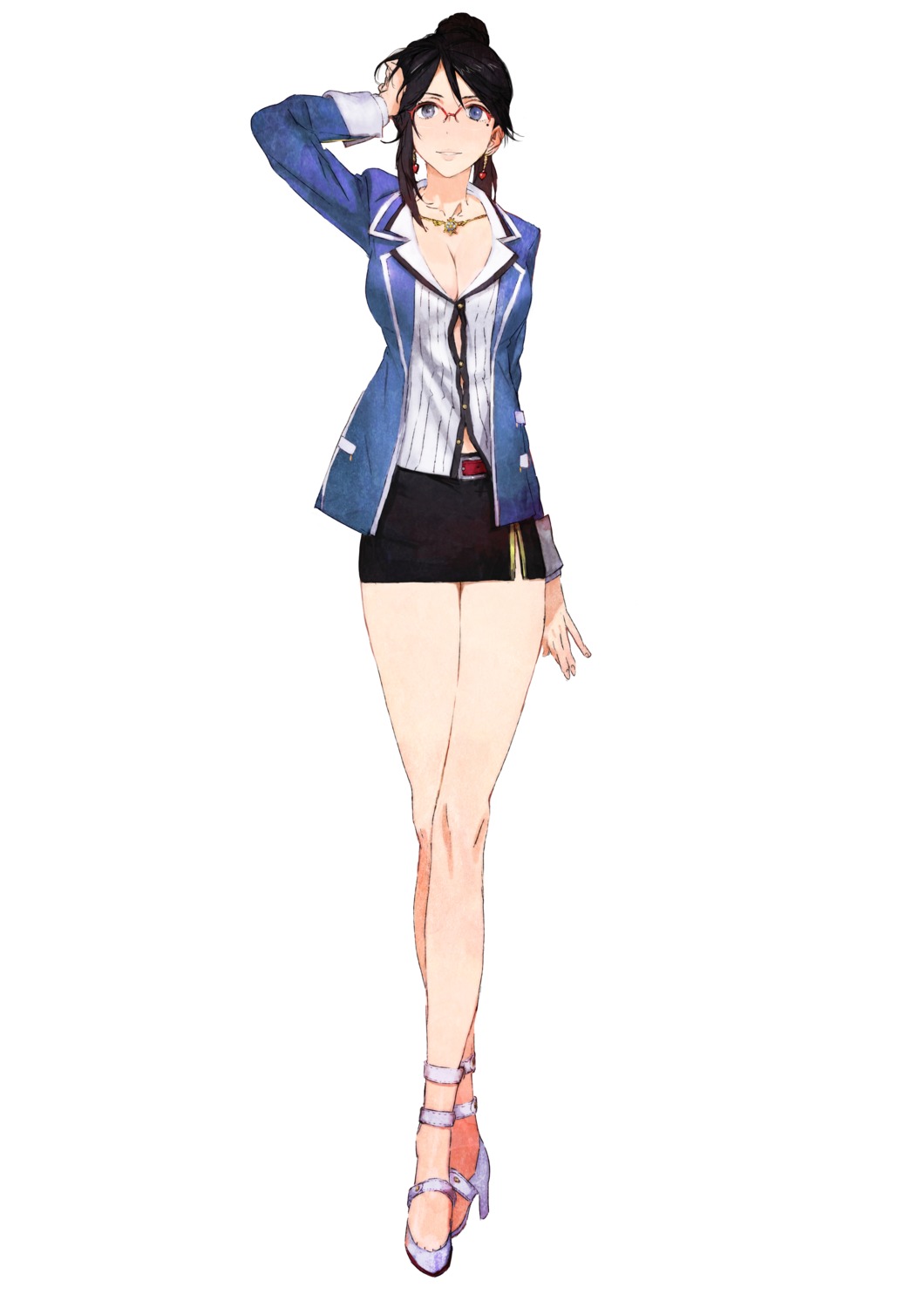 altus, cleavage, gen'ei_ibun_roku_#fe, genei_ibunroku_sharp_fe, heels, maiko_shimazaki, megane, nintendo