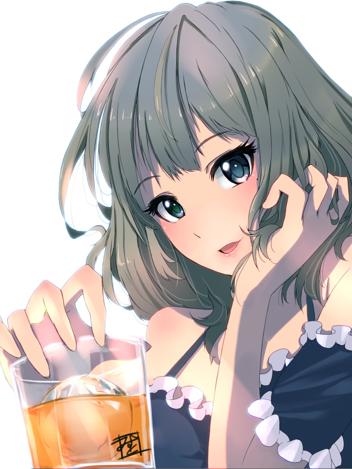 dress, heterochromia, mistrail, sake, takagaki_kaede, the_idolm@ster, the_idolm@ster_cinderella_girls