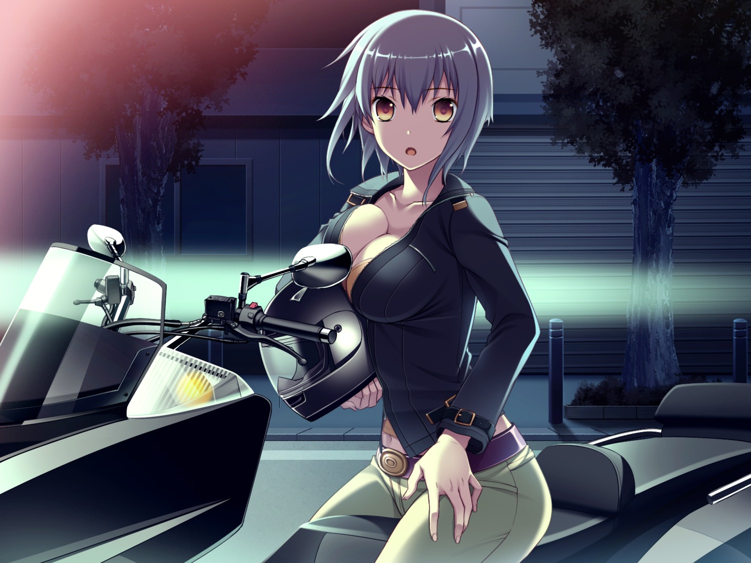 andou_kasumi, cleavage, worlds_and_world's_end