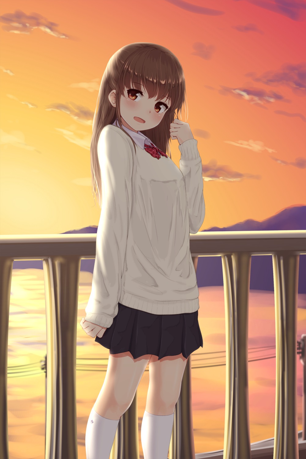 minagiku, seifuku, sweater