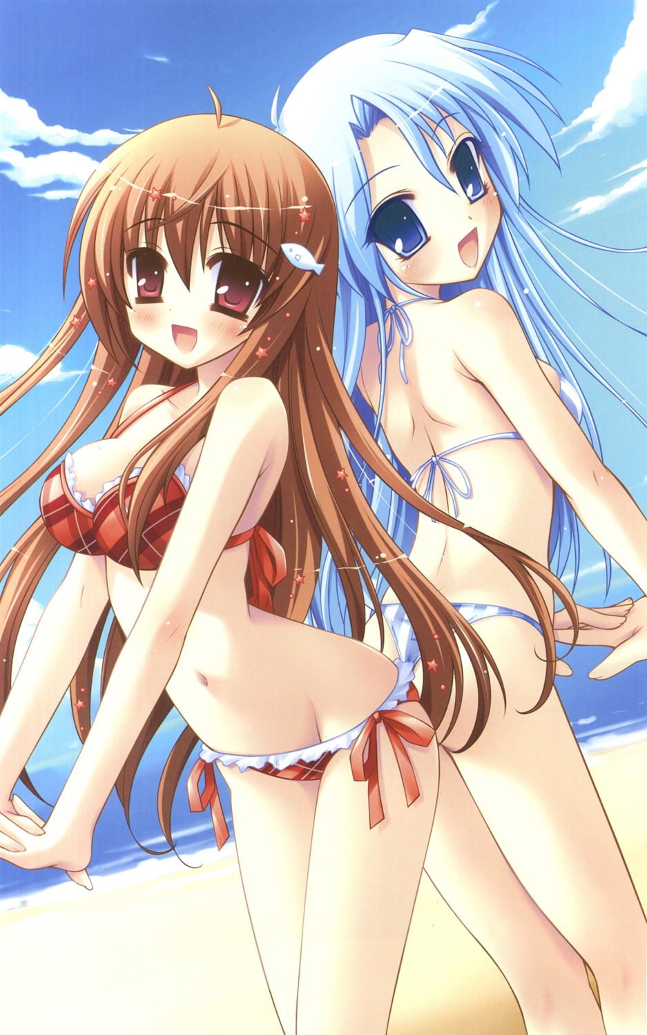 bikini, ichinose_yuuka, inugahora_an, swimsuits, tsunagaru★bangle, yuunagi_juri