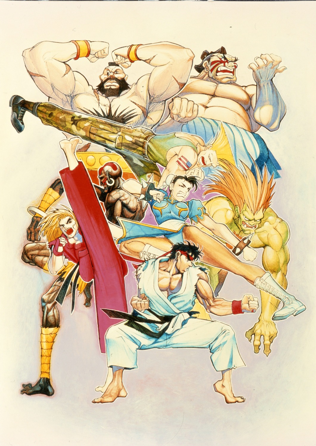 blanka, capcom, chun_li, dhalsim, dress, edmond_honda, guile, ken_masters