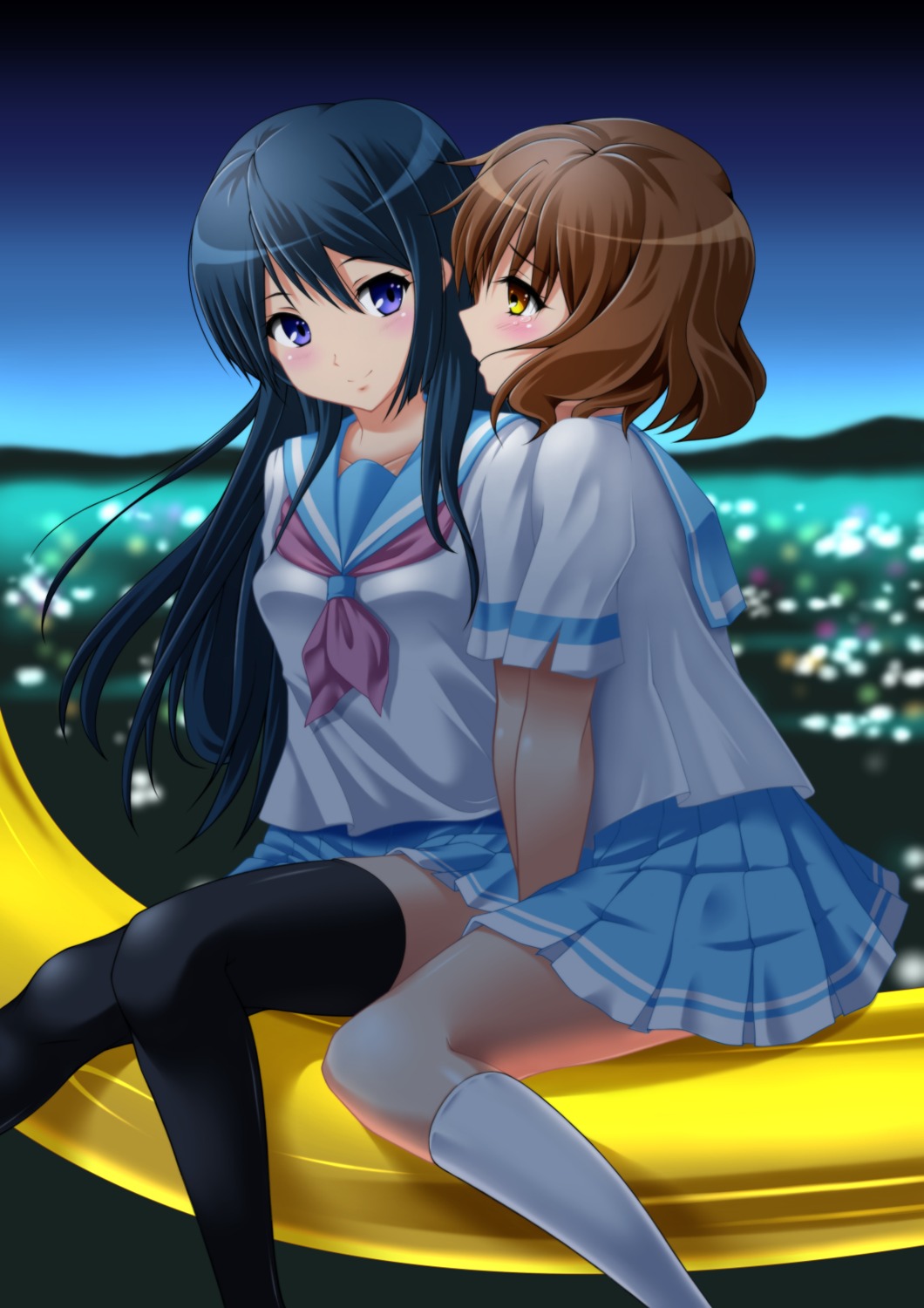 hibike!_euphonium, kaze_makase, kousaka_reina, oumae_kumiko, seifuku, thighhighs