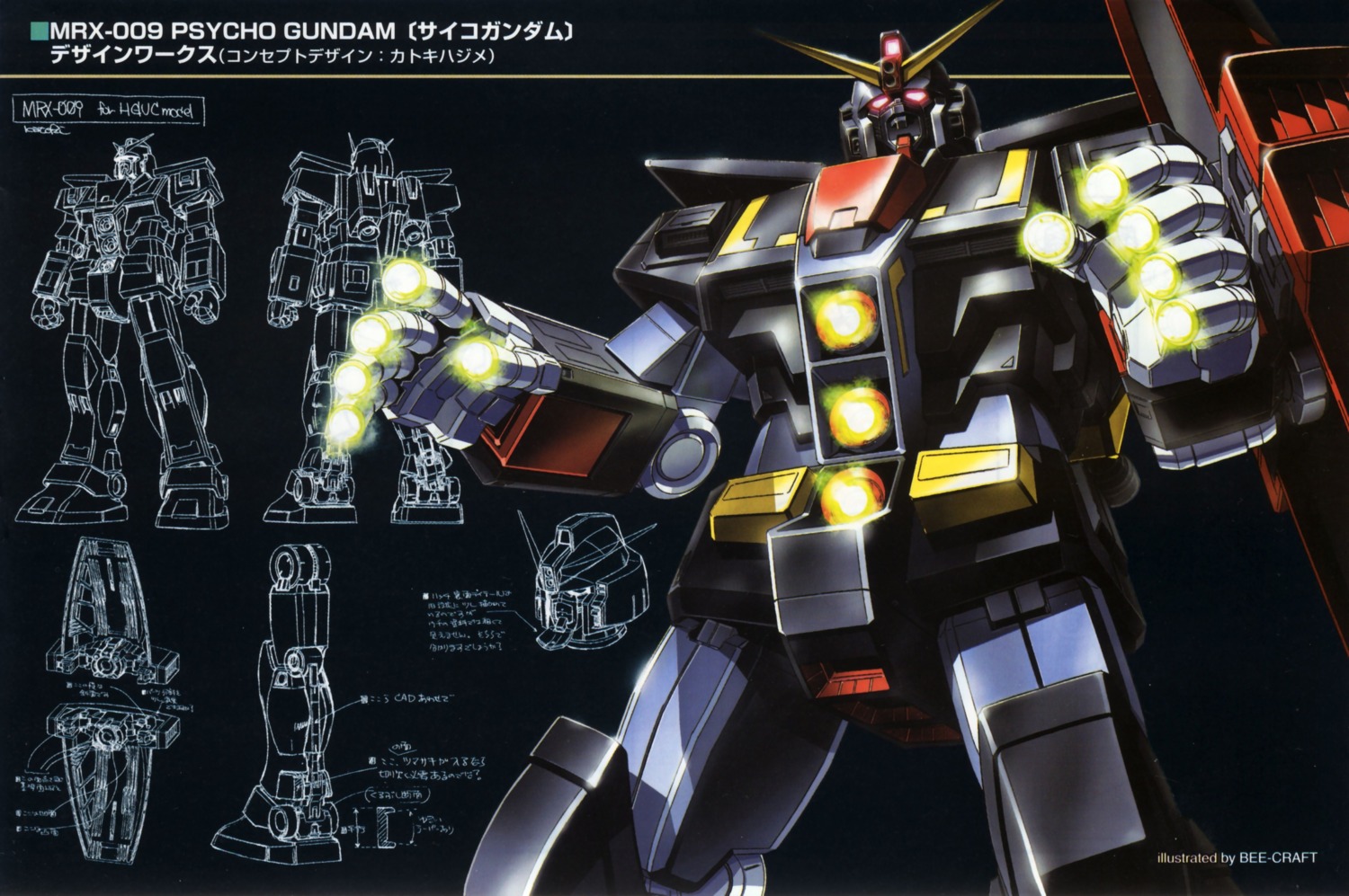 gundam, katoki_hajime, mecha, psycho_gundam, zeta_gundam