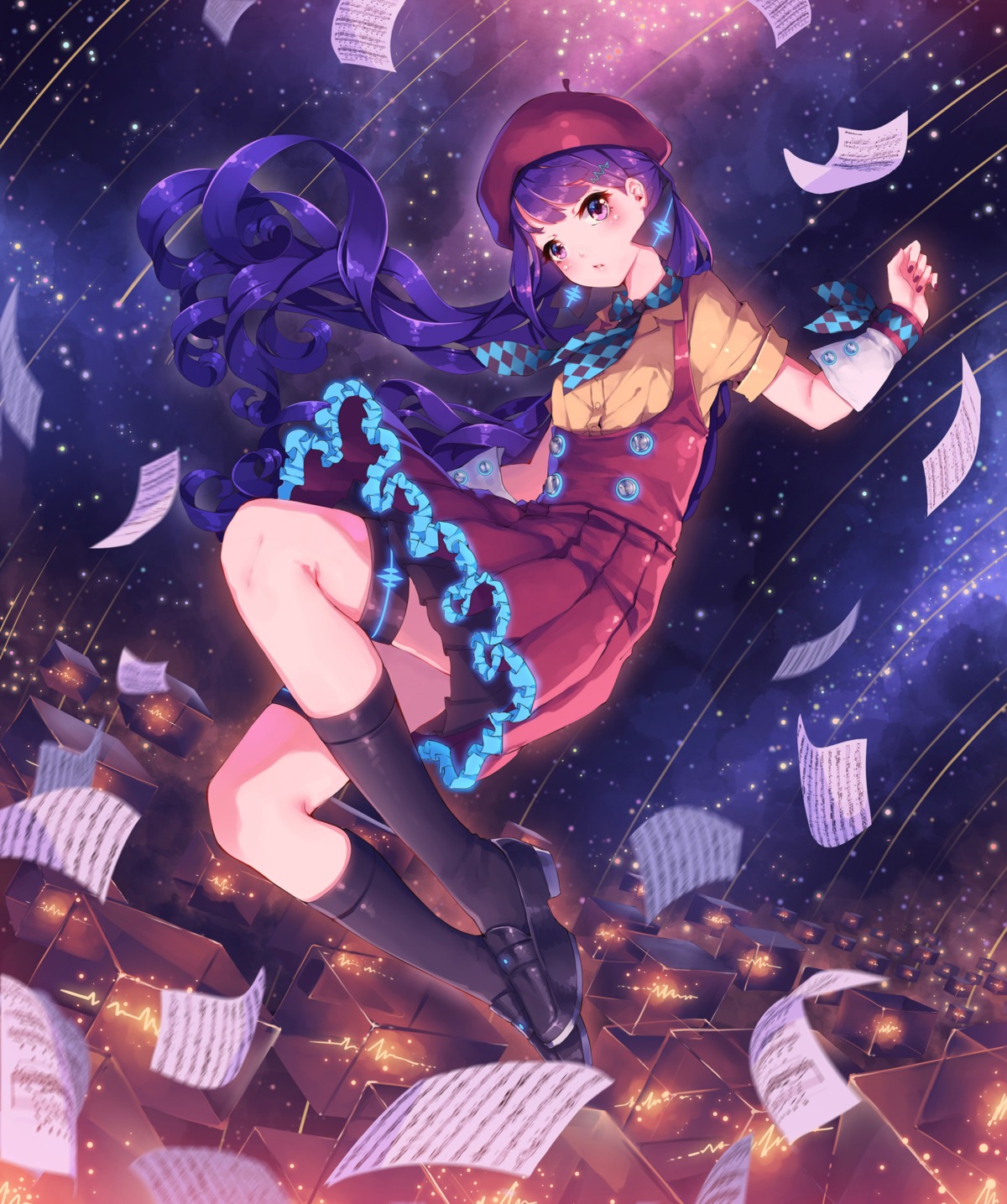 dress, fangxiang_cuoluan, garter, vocaloid, xin_hua