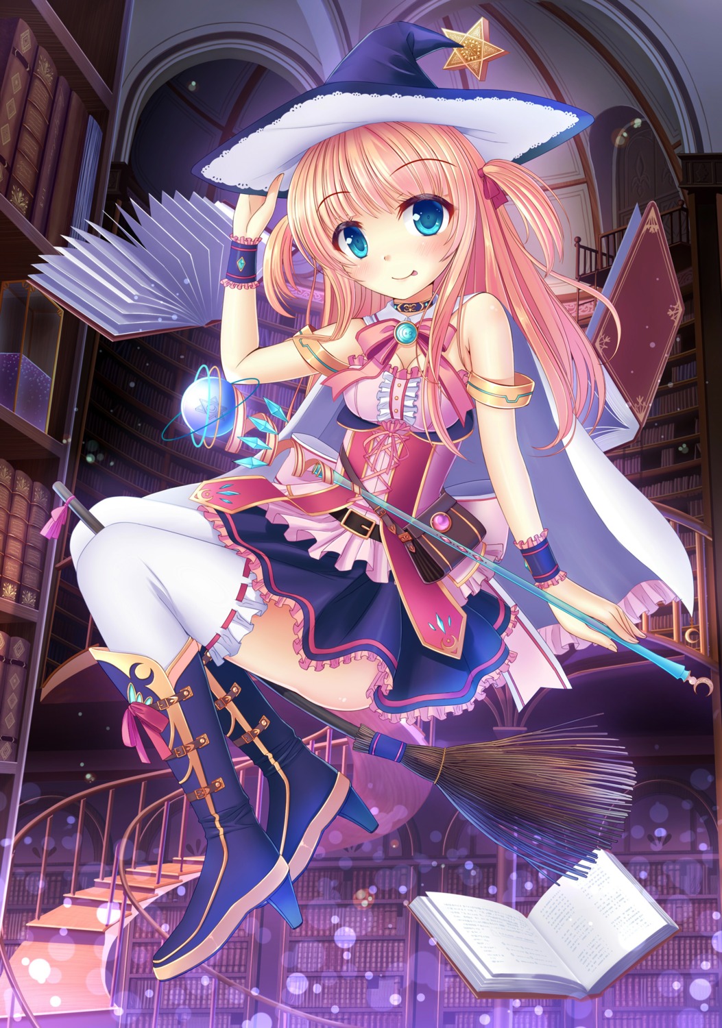 dress, heels, million_arthur_irakon_ken, million_arthur_irakon_ma, thighhighs, umitonakai, weapon, witch