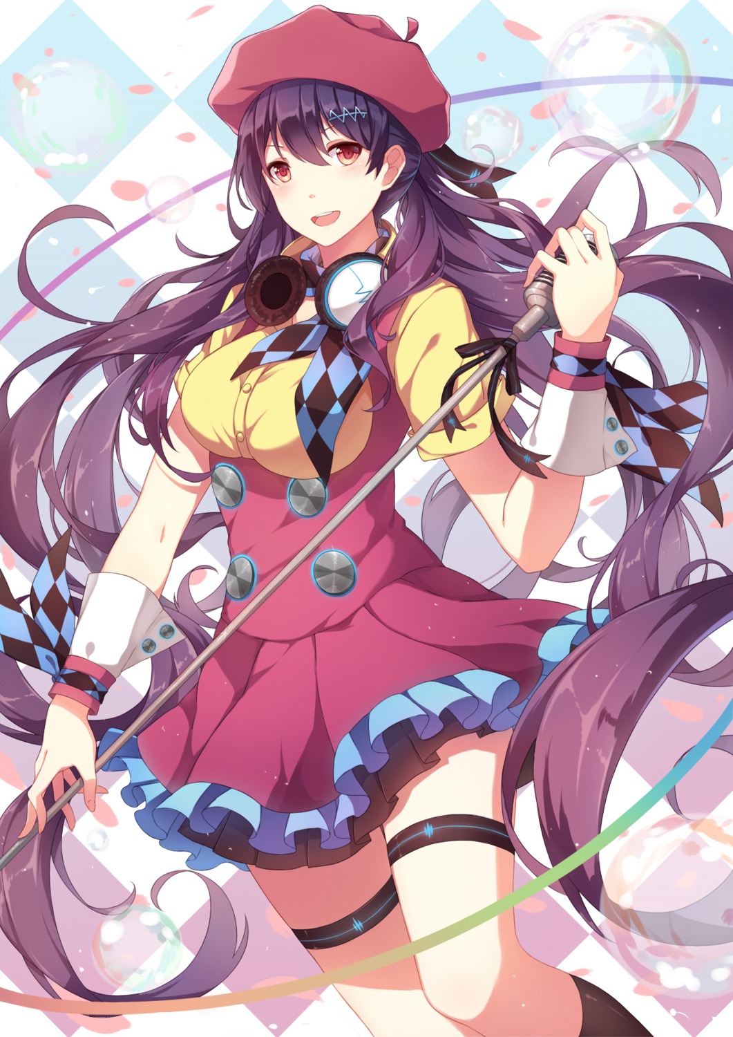 dress, garter, headphones, ng_(chaoschyan), vocaloid, xin_hua