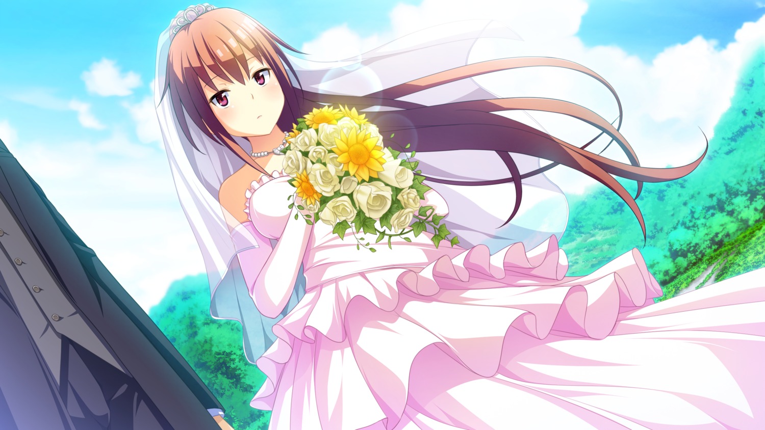 ajigasawa_ryouka, dress, game_cg, natsuiro_recipe, pulltop_air, tagme, wedding_dress