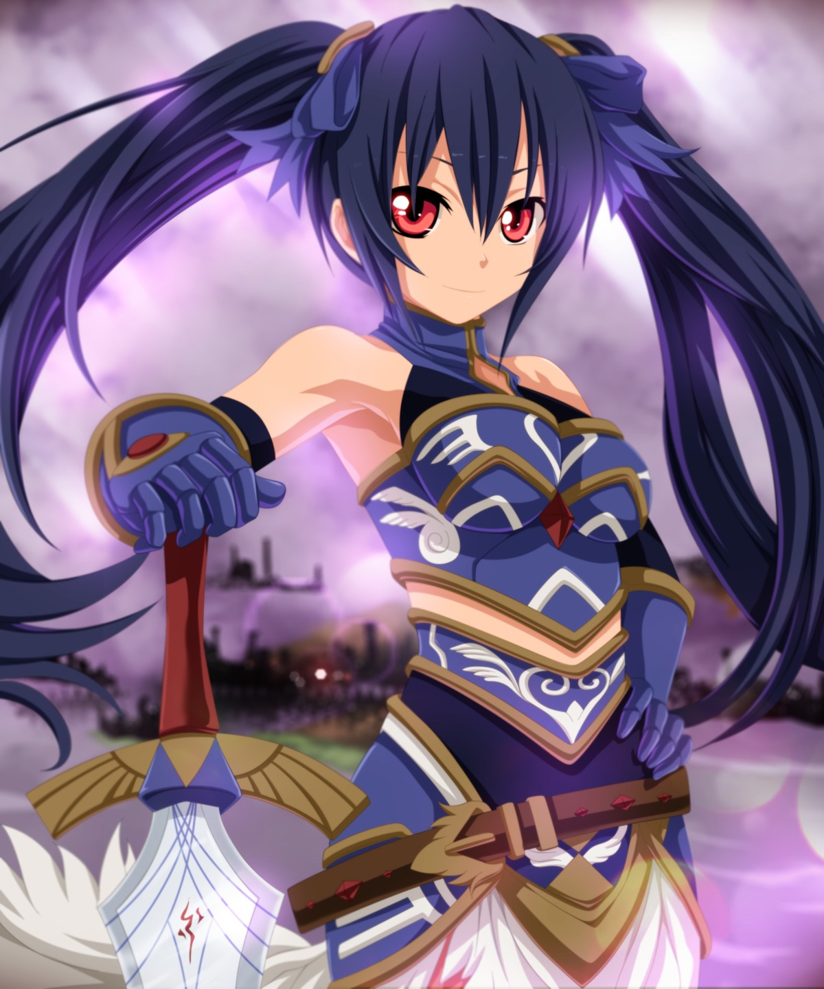 armor, choujigen_game_neptune, noire, planeptune, sword