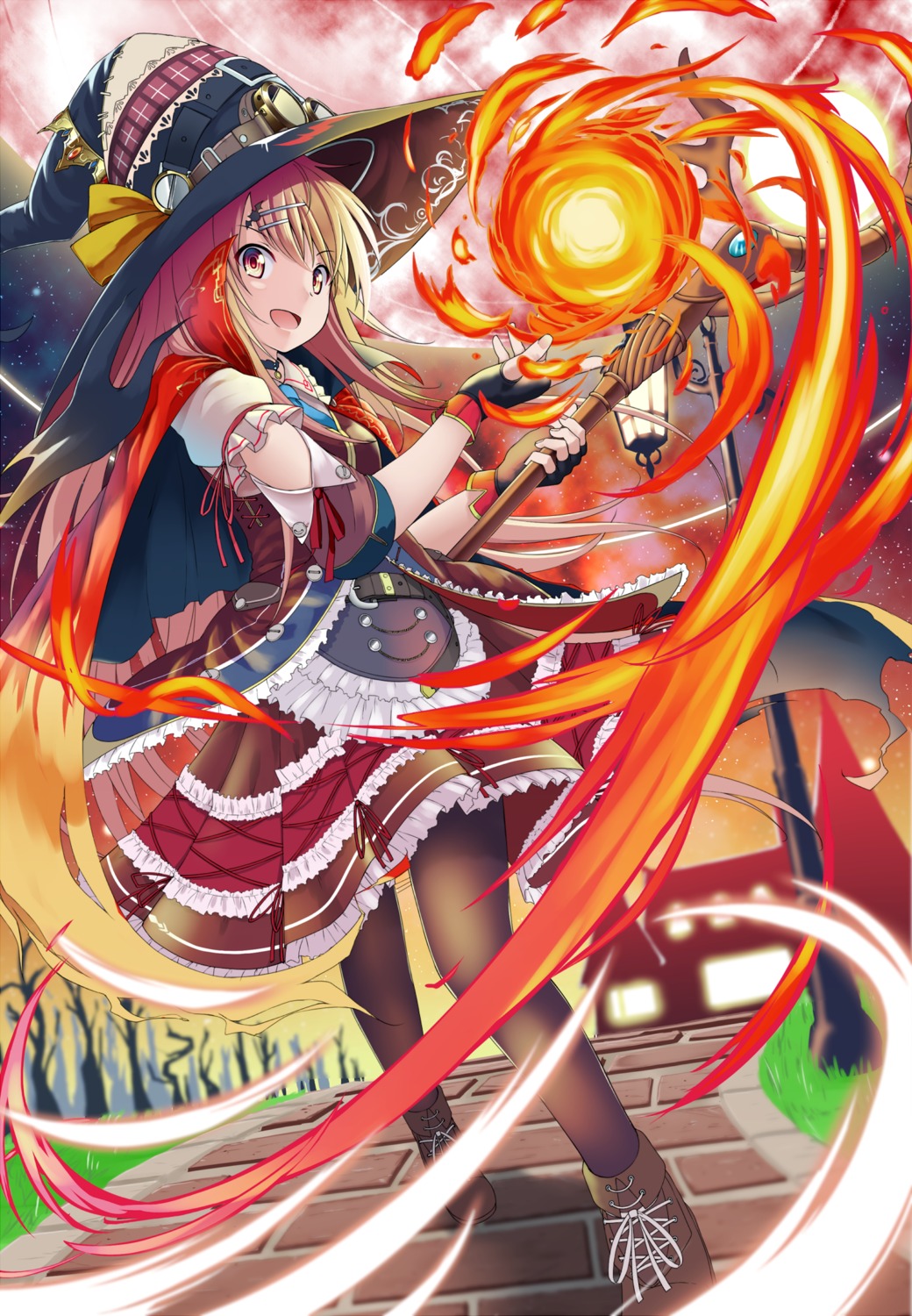 million_arthur_irakon_ma, pantyhose, satou_(3366_s), weapon, witch