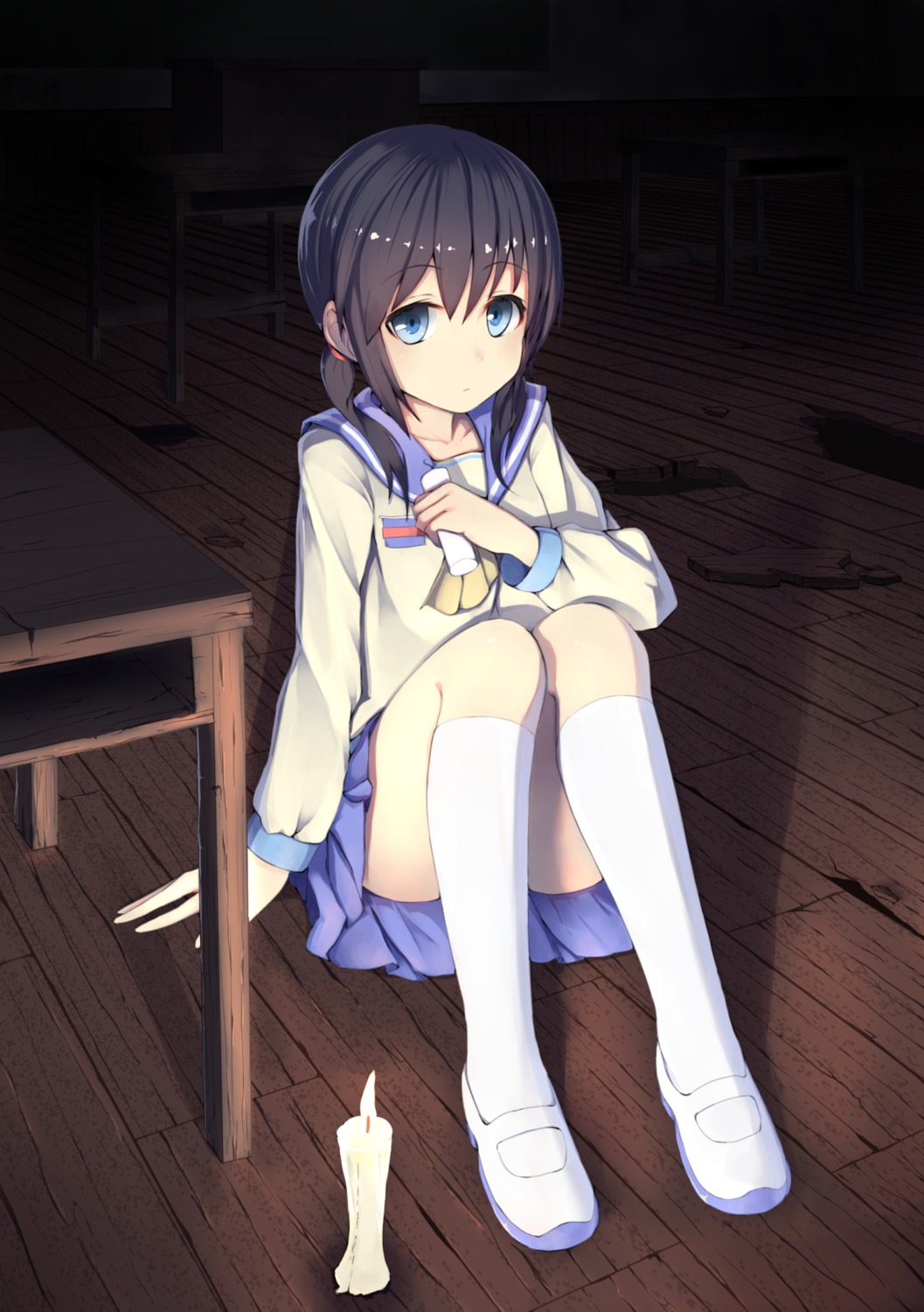 corpse_party, hoozuki_(tkudonmax), seifuku, shinozaki_ayumi_(corpse_party)