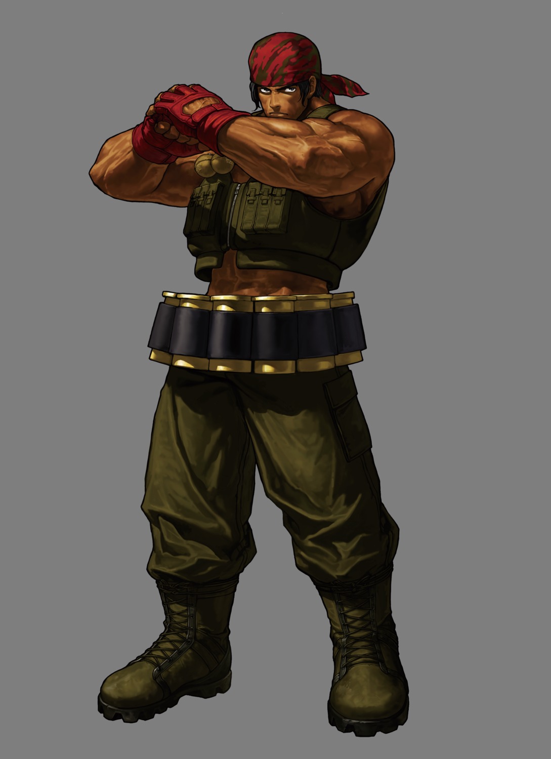 eisuke_ogura, king_of_fighters, king_of_fighters_xiii, male, ralf_jones, snk, transparent_png