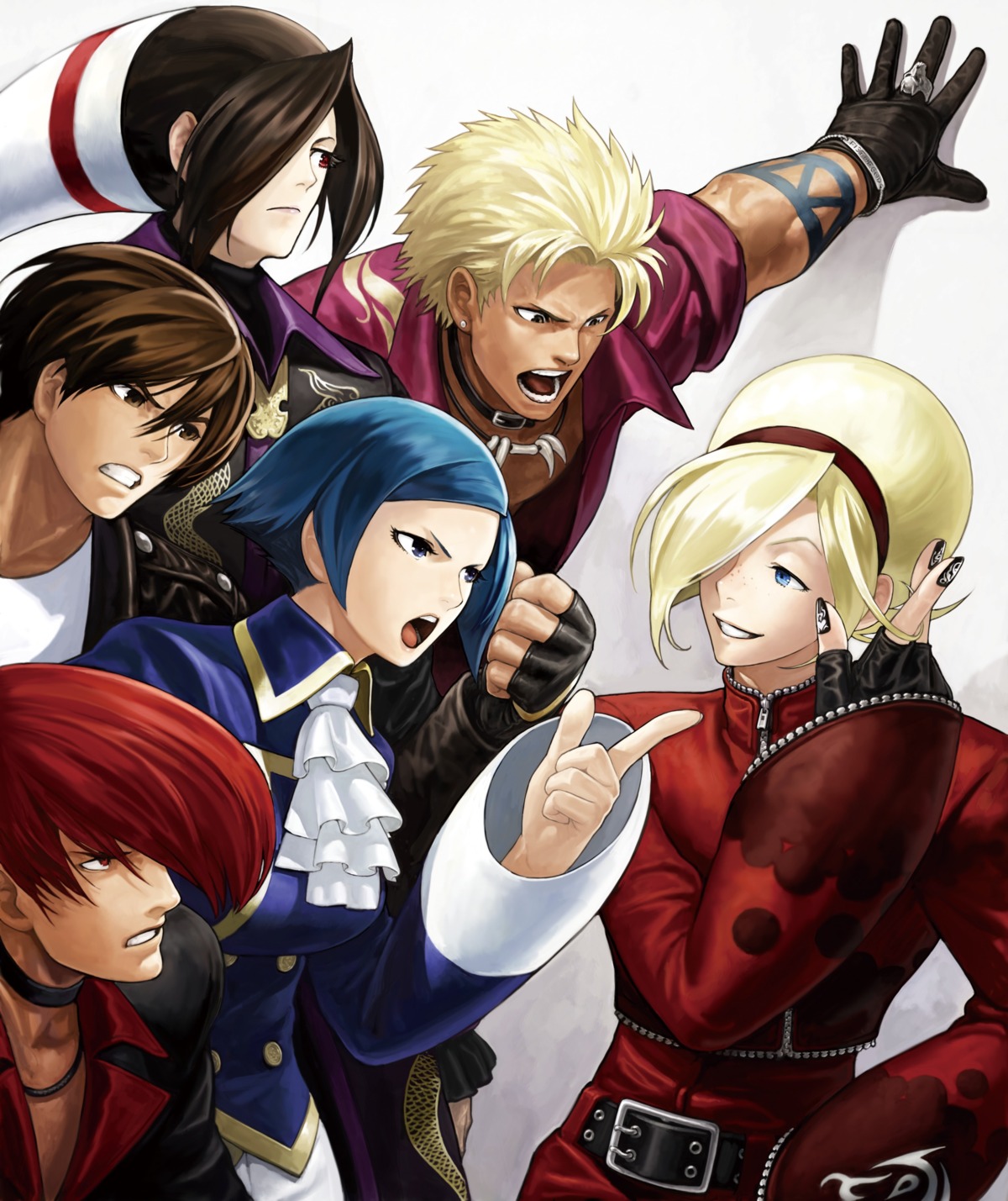 dou_lon, eisuke_ogura, elizabeth_blanchtorche, king_of_fighters, king_of_fighters_xiii, kusanagi_kyou, shen_woo, snk, yagami_iori
