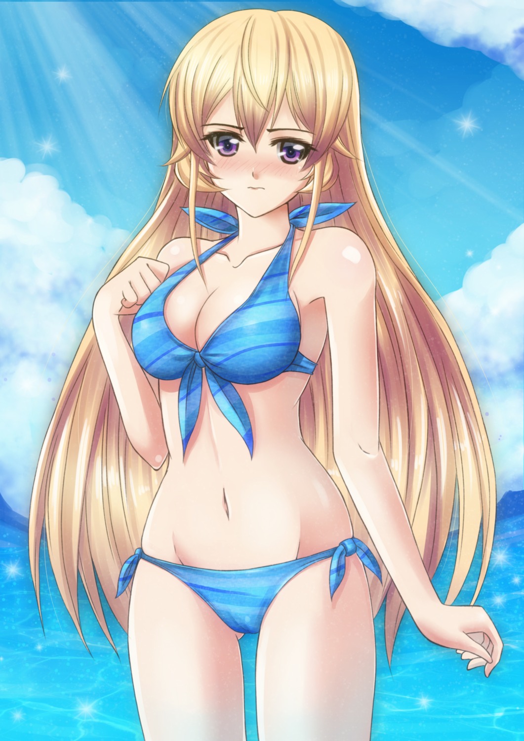 bikini, cleavage, nakiri_erina, sawwei005, shokugeki_no_soma, swimsuits