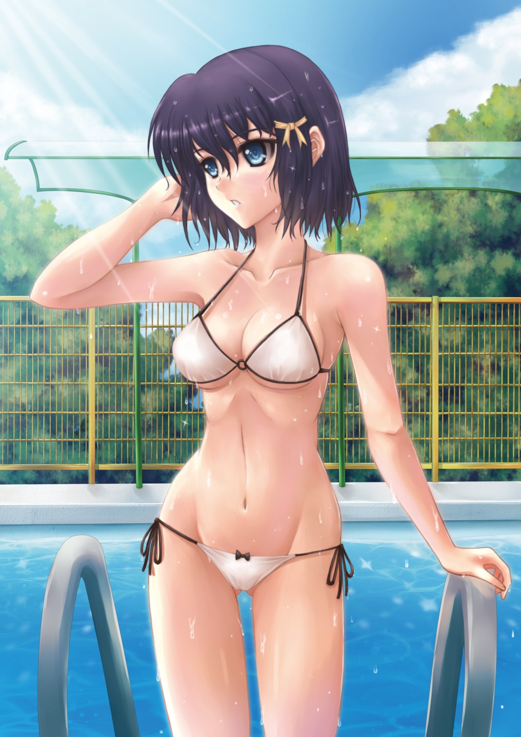 bikini, cleavage, sawwei005, swimsuits, underboob, wet